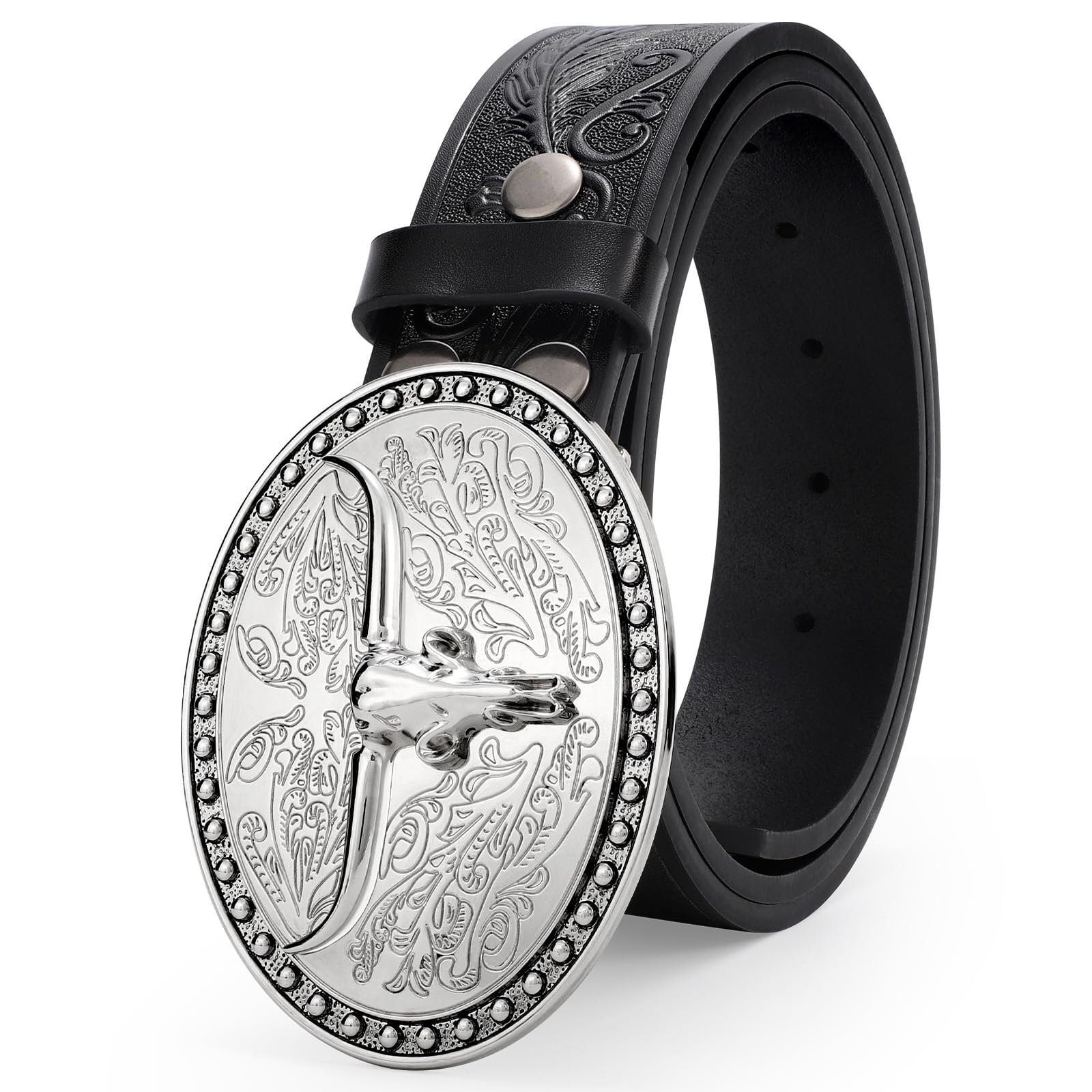 Cowgirl Cowboy Genuine Leather Belt 1.5" - JASGOOD OFFICIAL