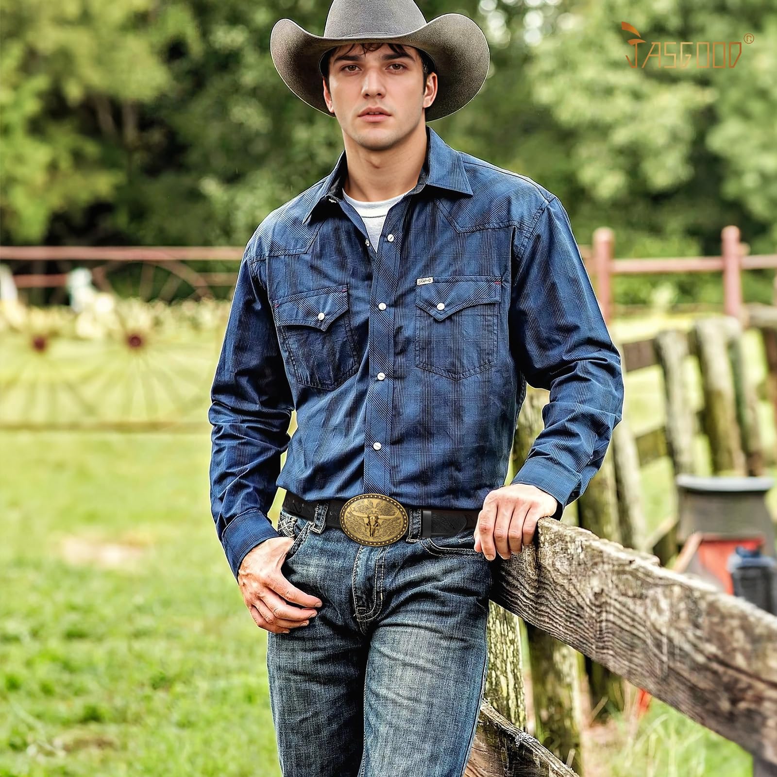 Cowgirl Cowboy Genuine Leather Belt 1.5" - JASGOOD OFFICIAL