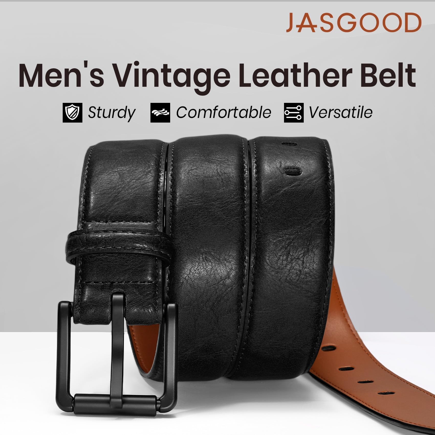 Nickel Free TSA Approved Leather Belt For Men