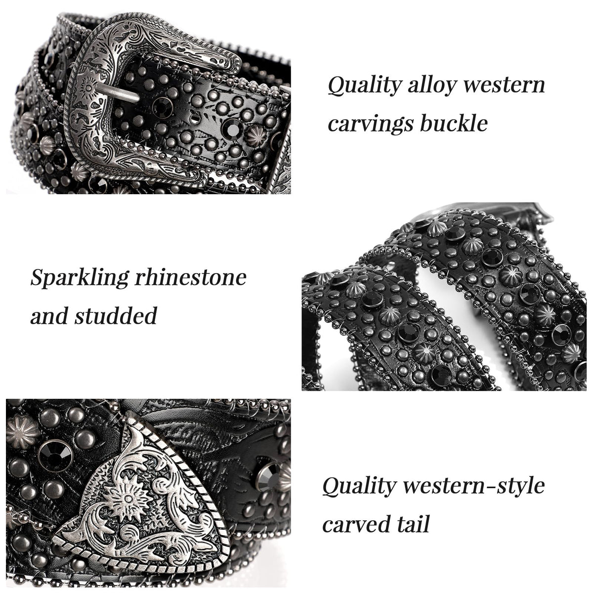 Western Rhinestone Belt for Women & Men