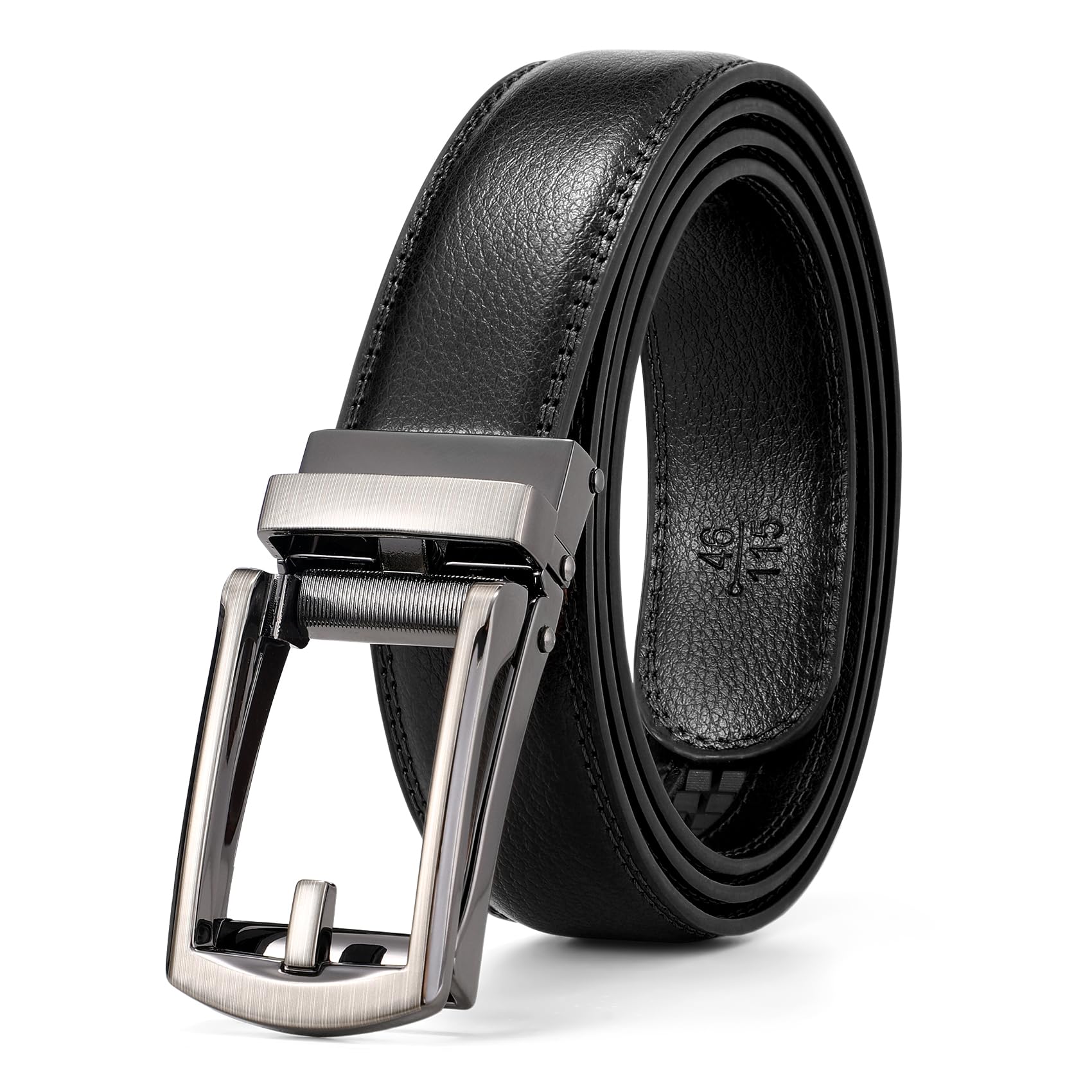 Ratchet Belt With Automatic Buckle Fits Waist Up to 52"