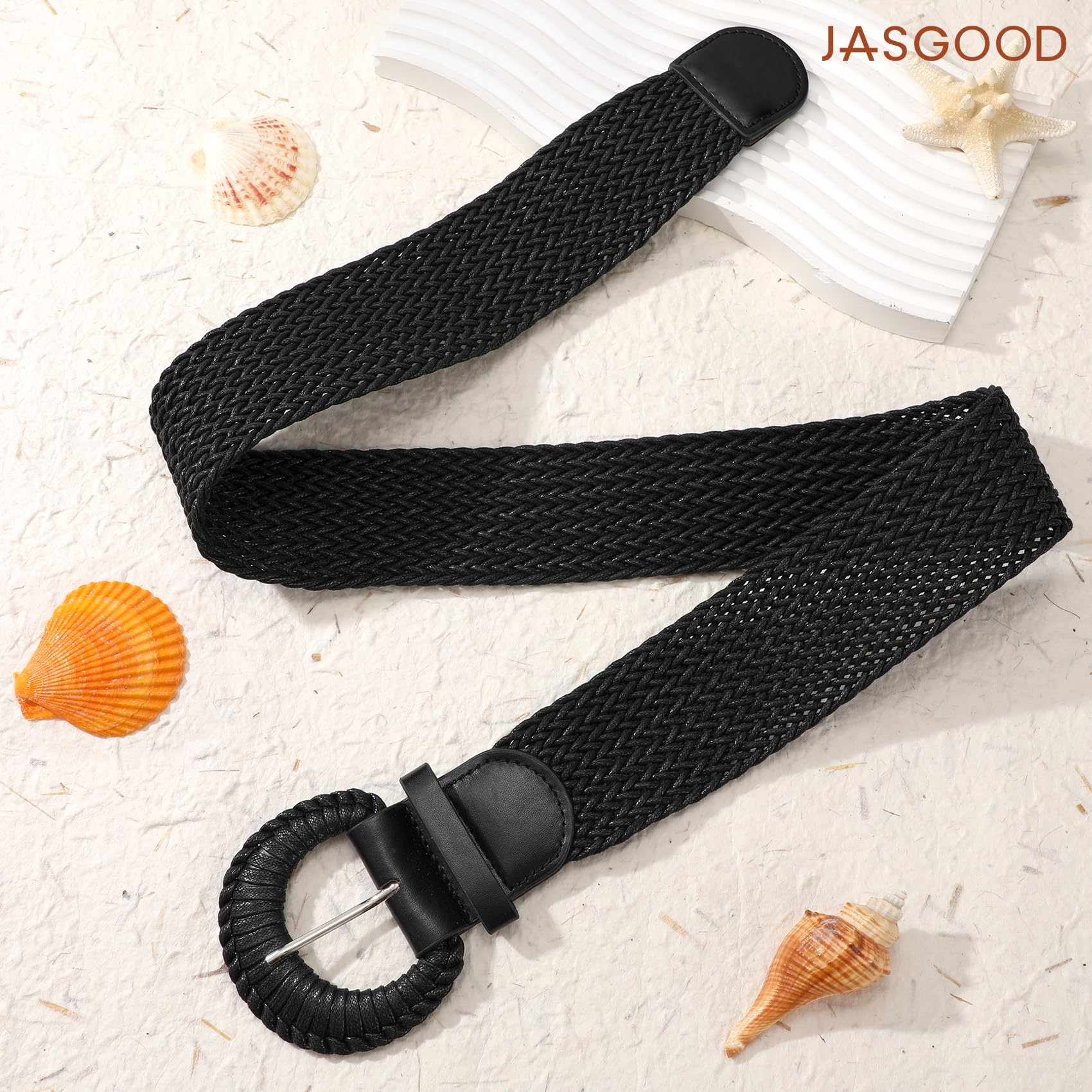 Wide Braided Boho Rattan Belt