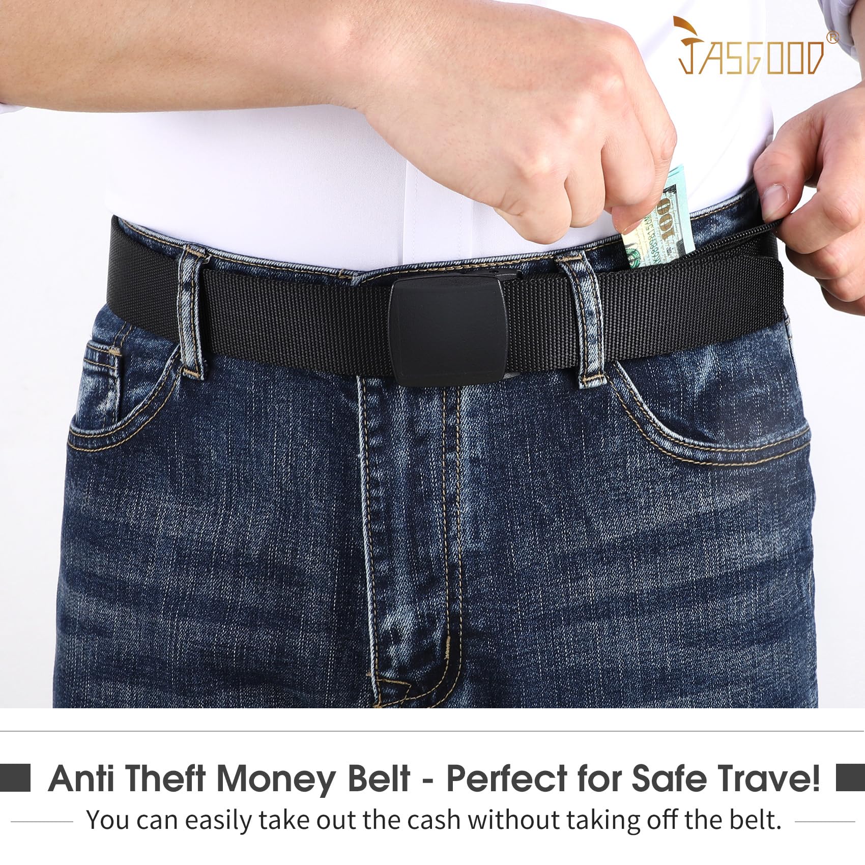 Security Money Belt with Hidden Money Pocket