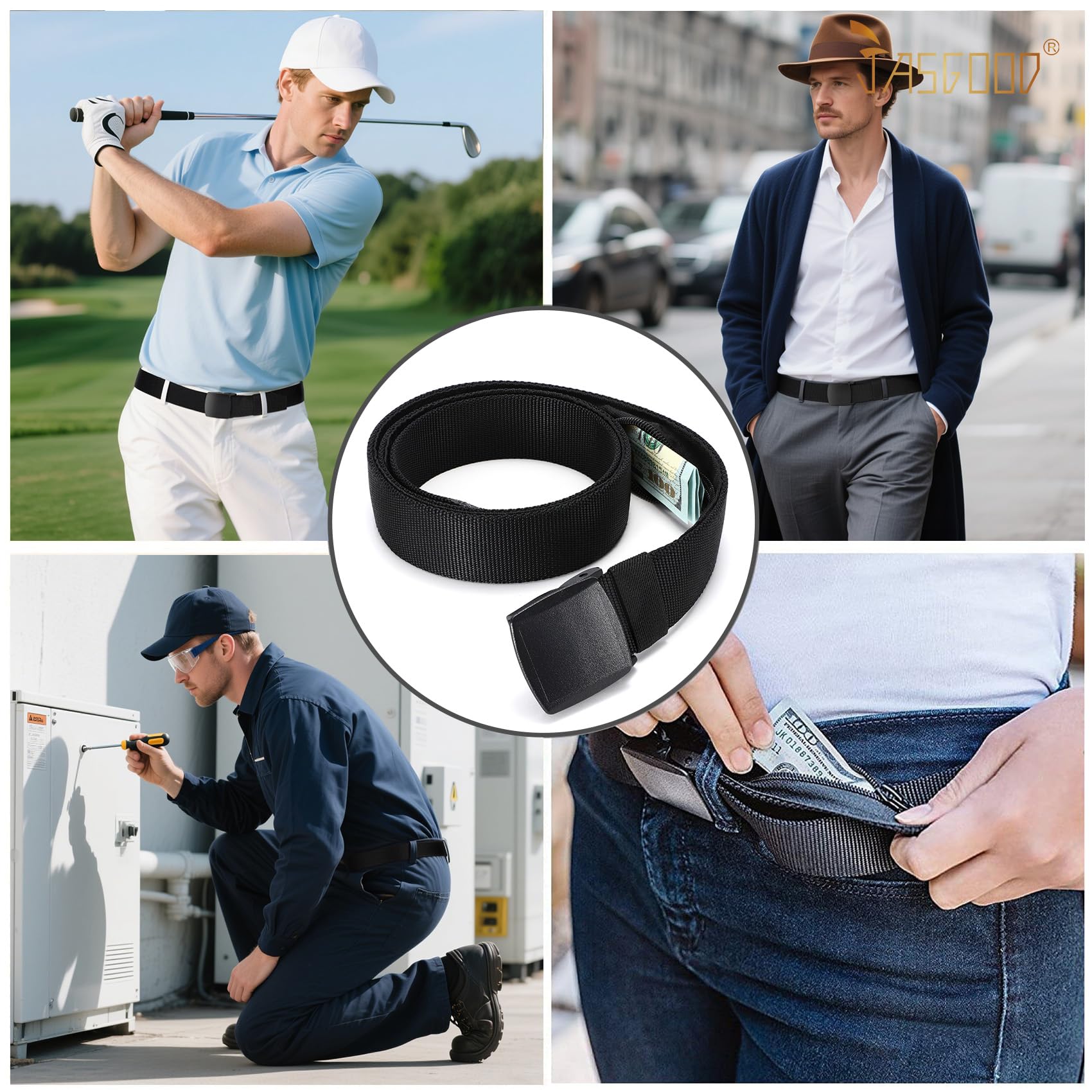 Security Money Belt with Hidden Money Pocket
