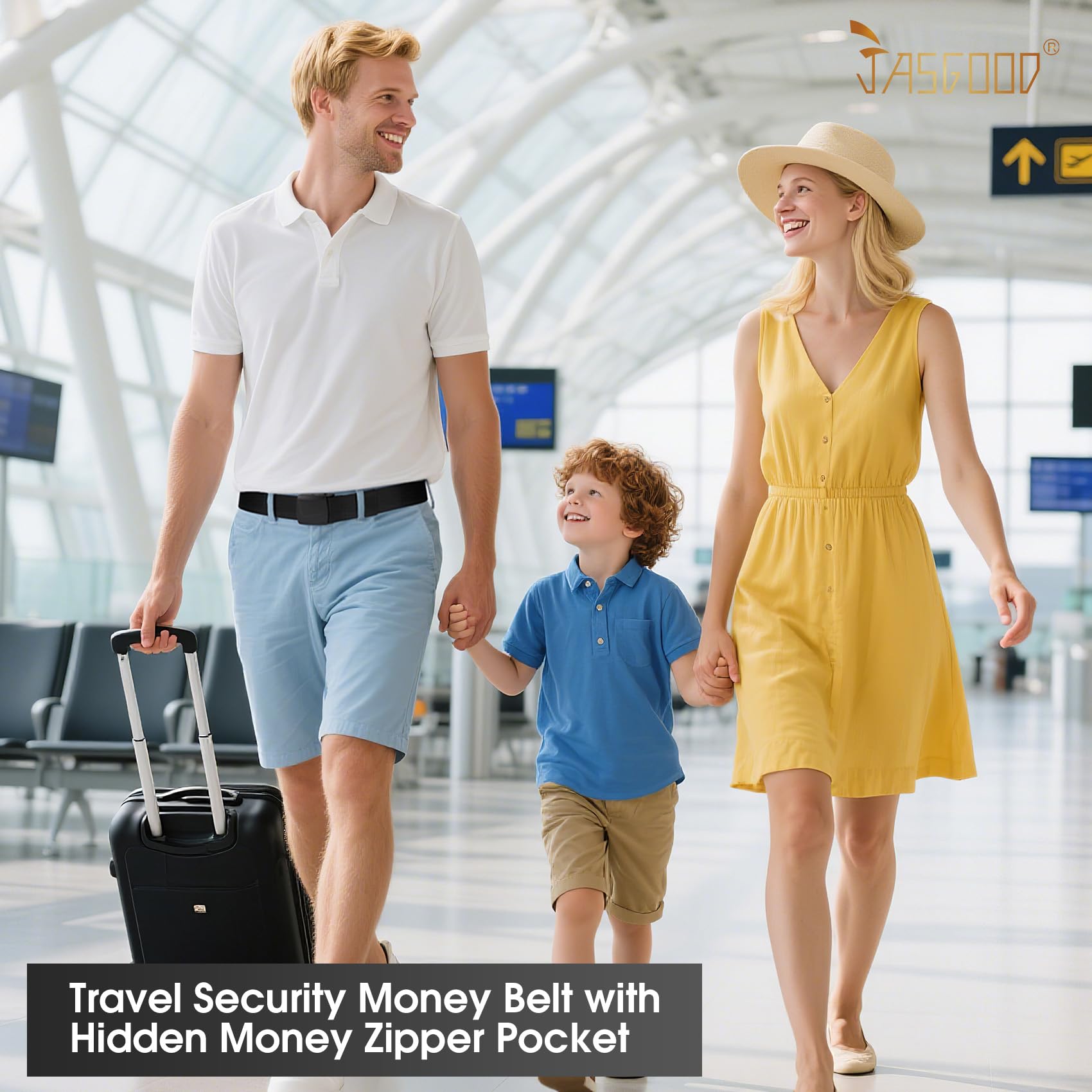 Security Money Belt with Hidden Money Pocket
