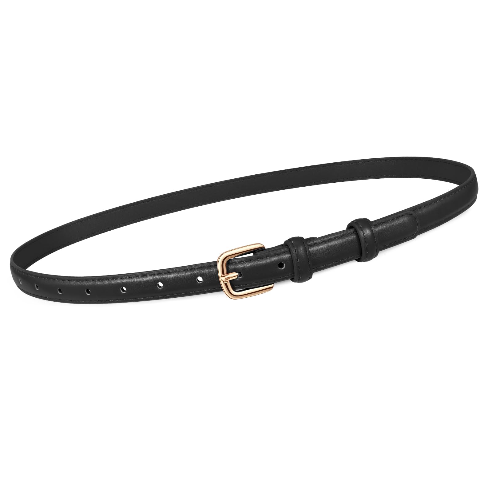 21 Colors Ladies Belt with Gold Buckle