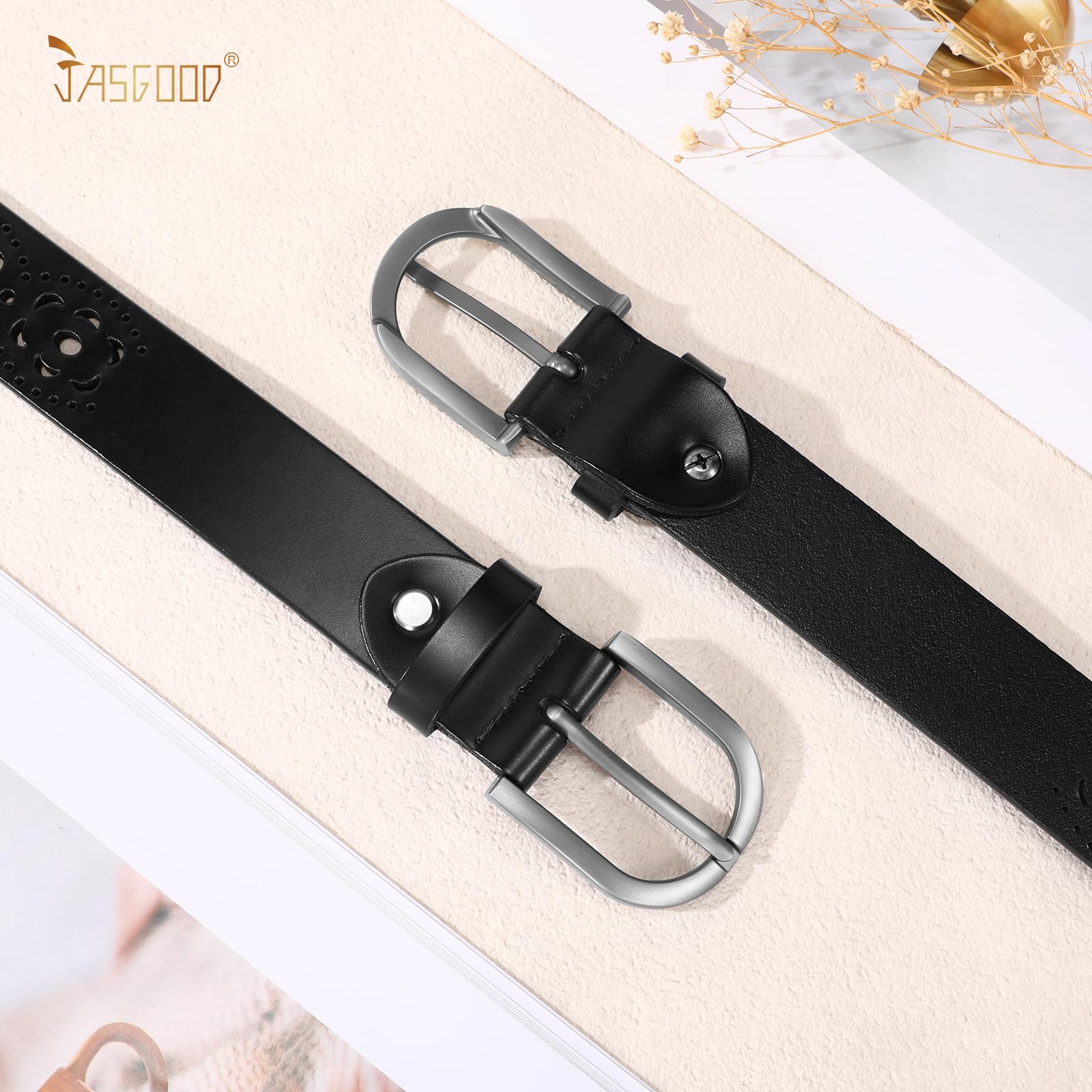 Hollow Genuine Leather Belt for Women 103 - JASGOOD OFFICIAL