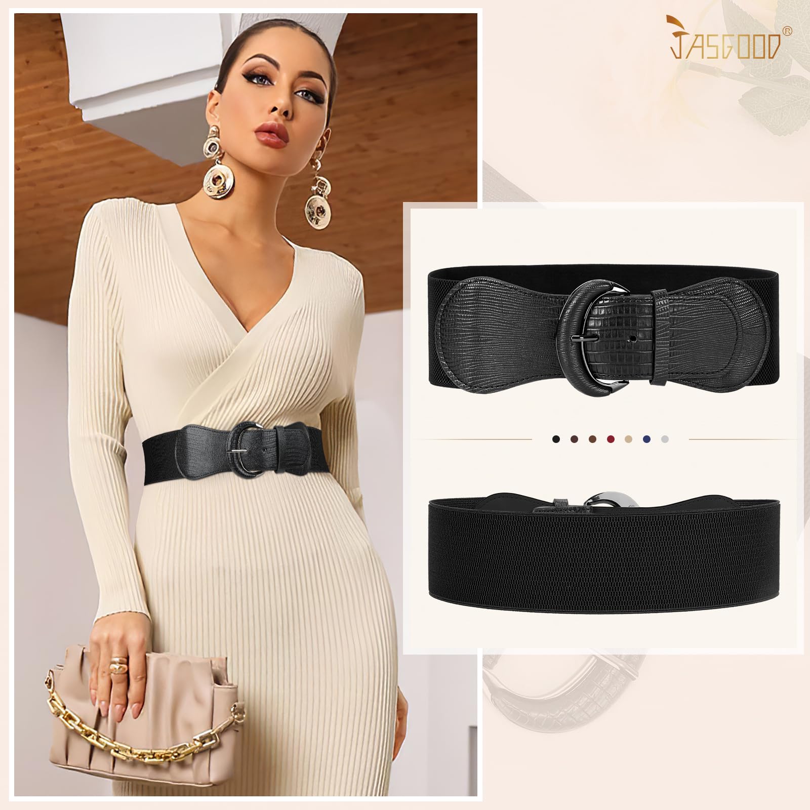 Women Stretchy Wide Waist Belt