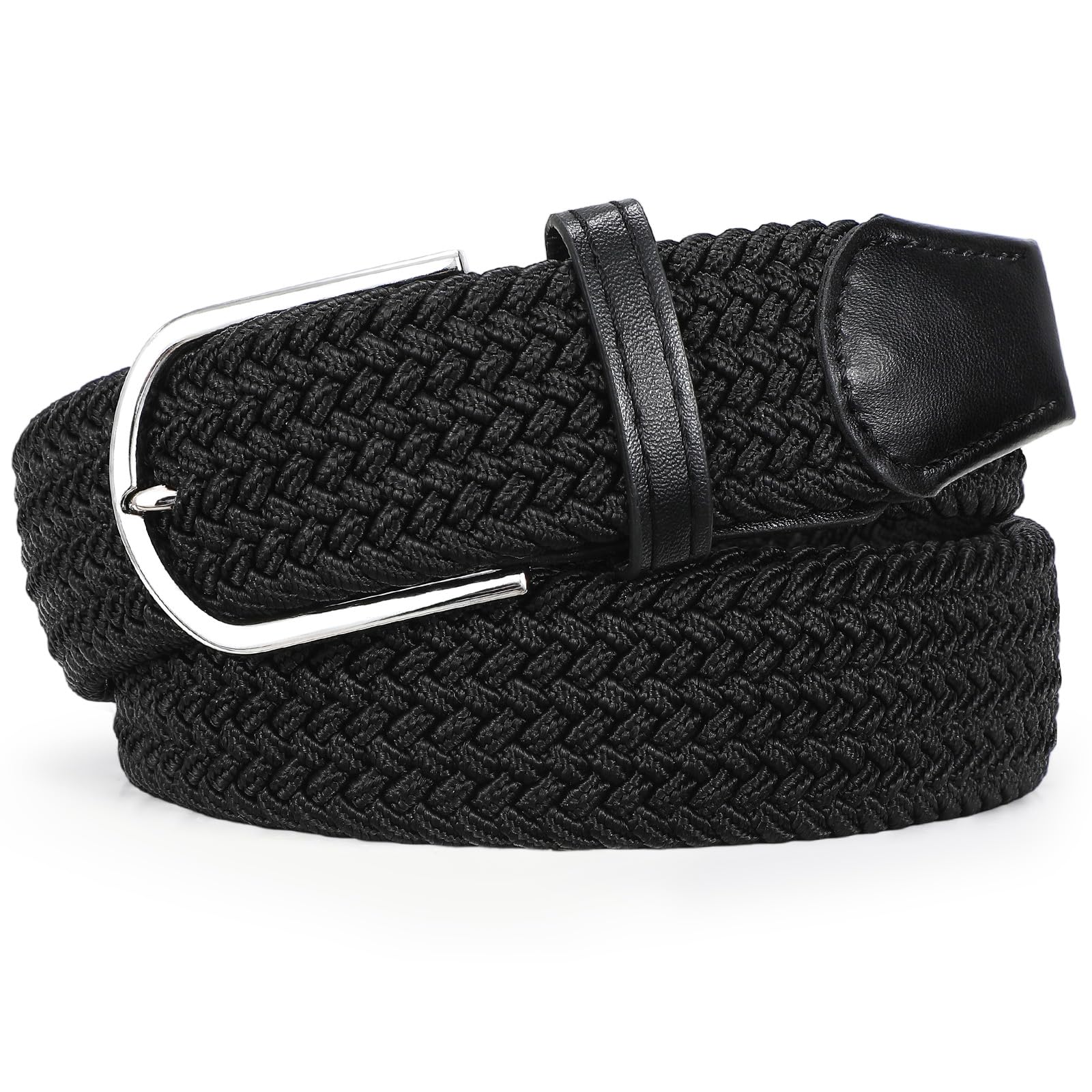 Braided Stretch Belt for Men Women
