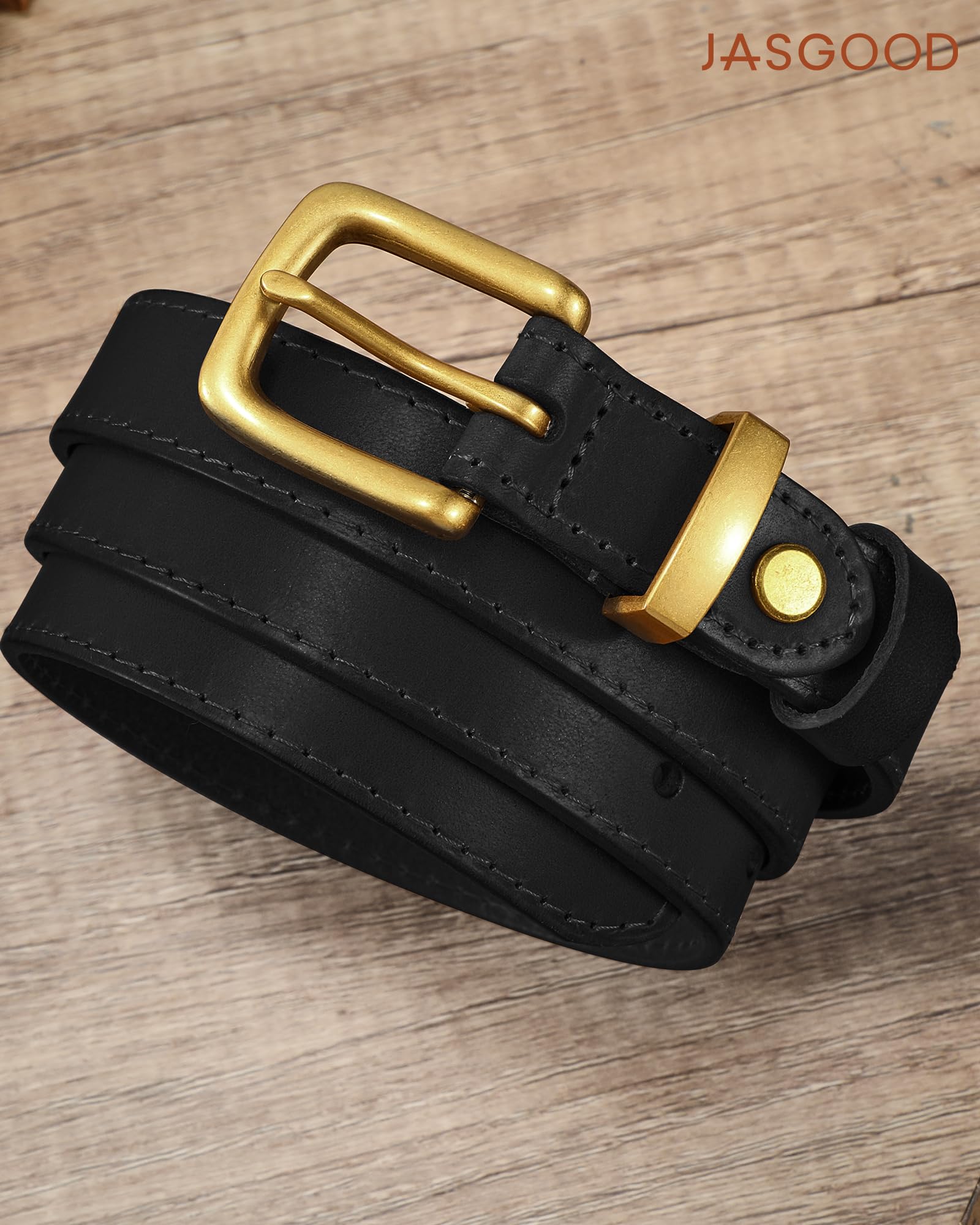 Vintage Full Grain Thin Leather Belt For Women