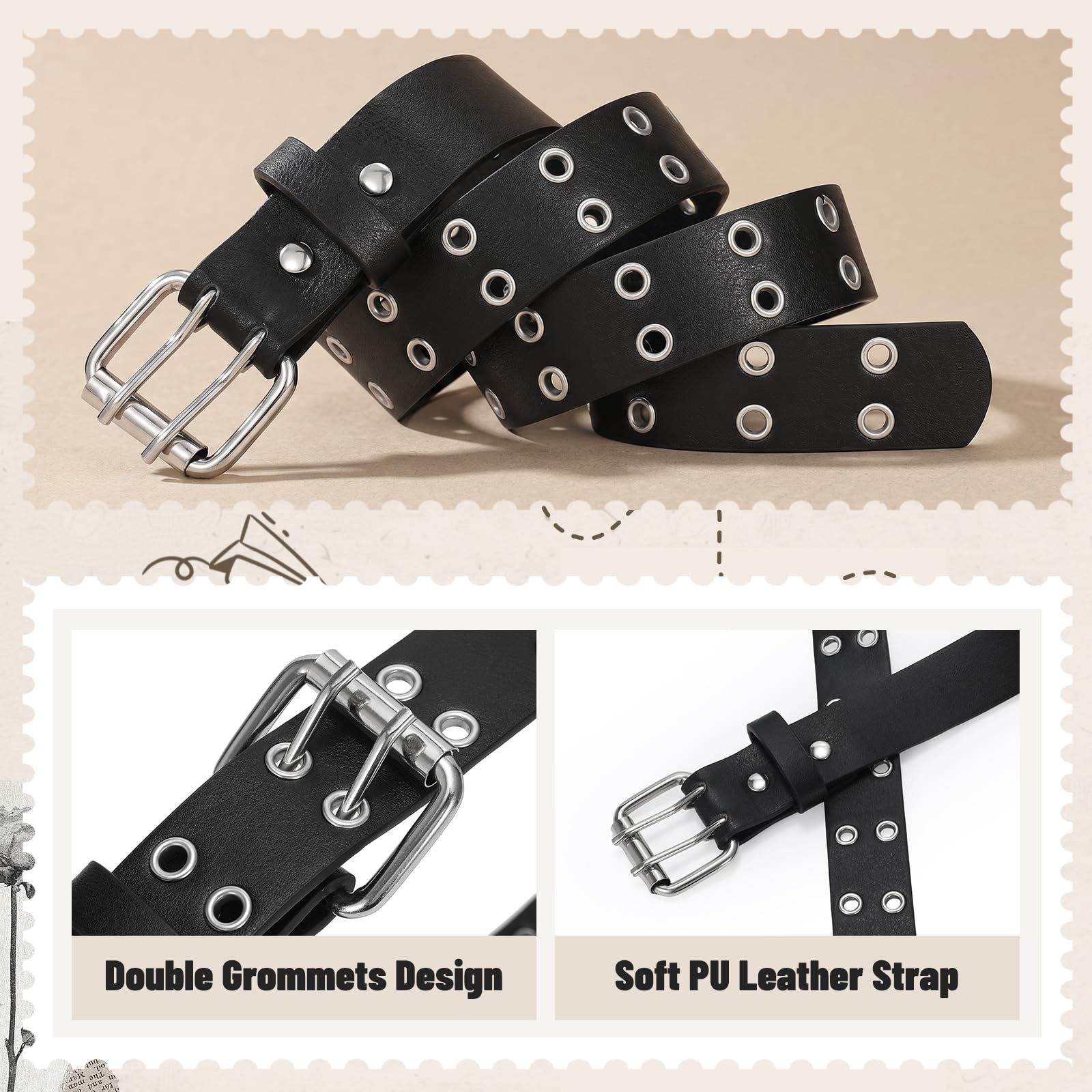 Boys Girls Fashion Leather Waist Belt