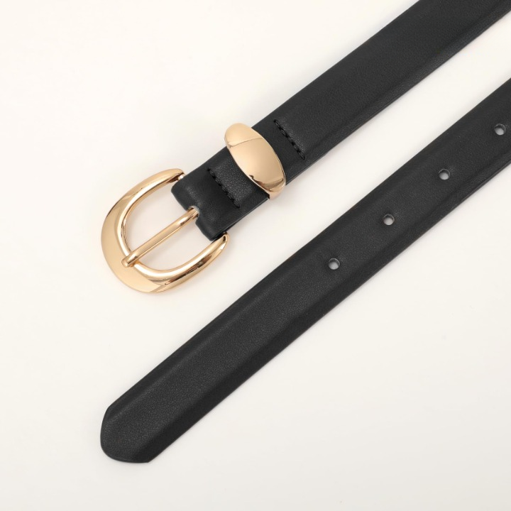 Classic Waist Belt with Gold Buckle - JASGOOD OFFICIAL