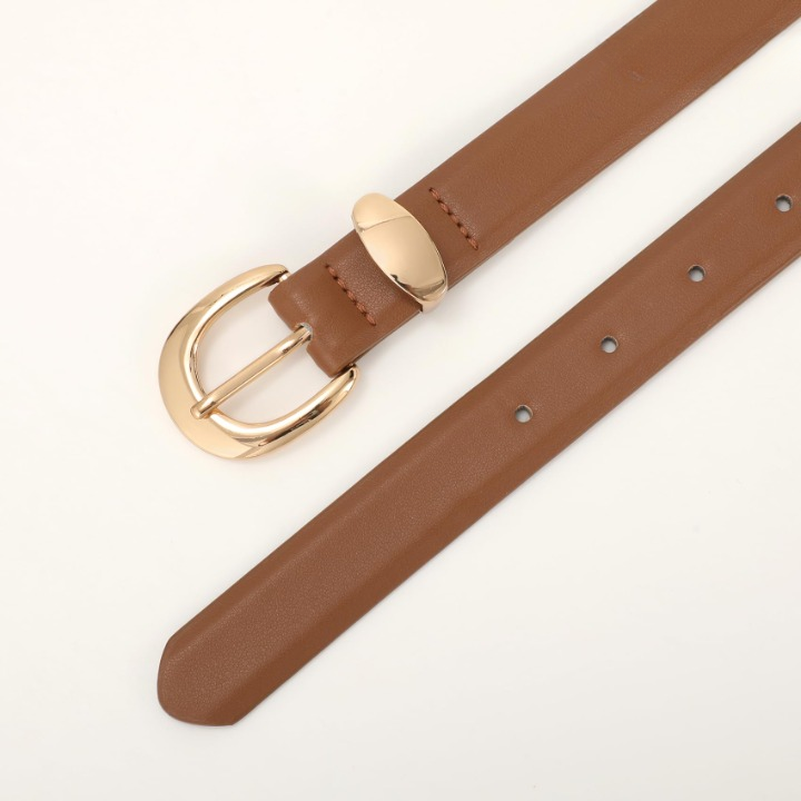 Classic Waist Belt with Gold Buckle - JASGOOD OFFICIAL