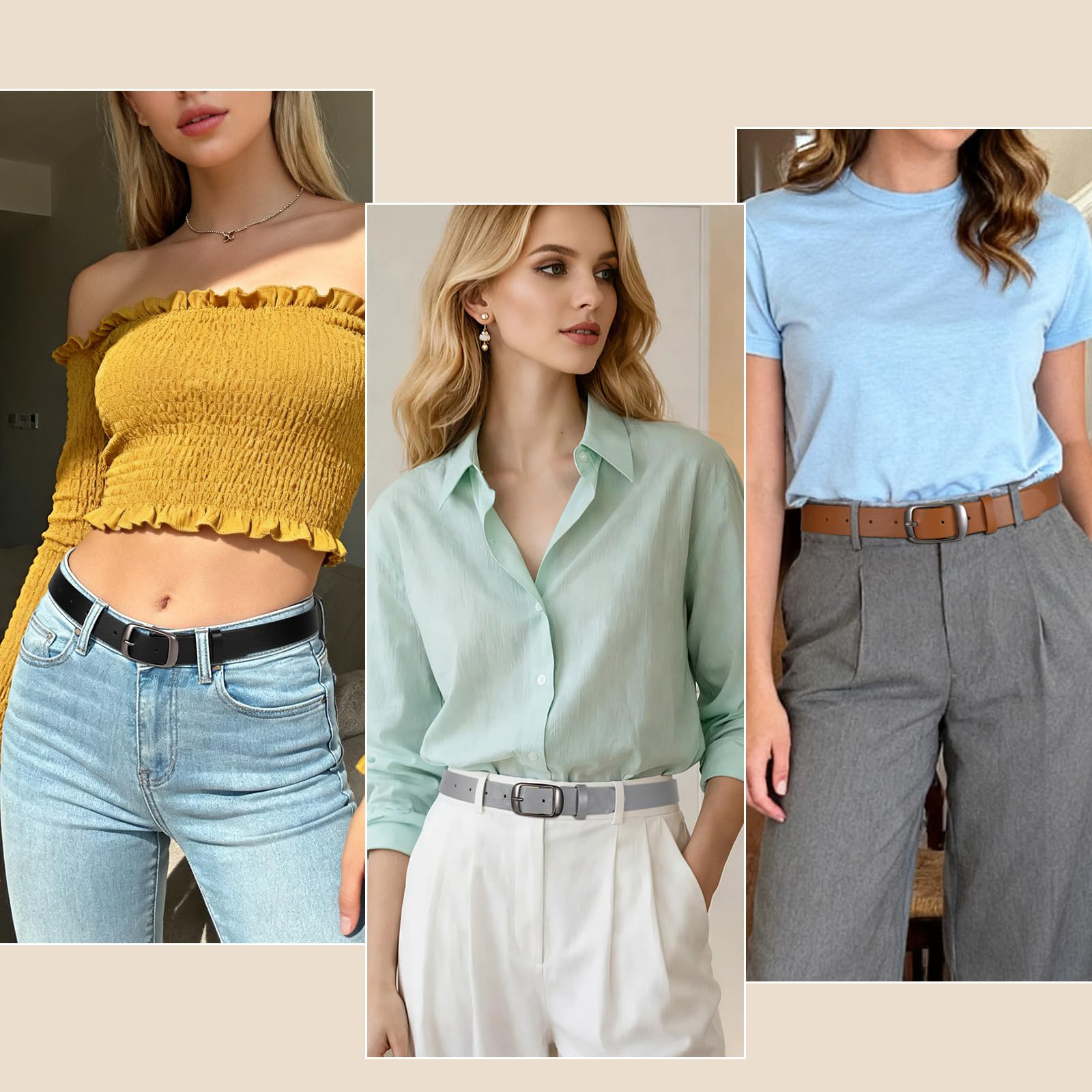 Ladies Casual Belt for Jeans Pants