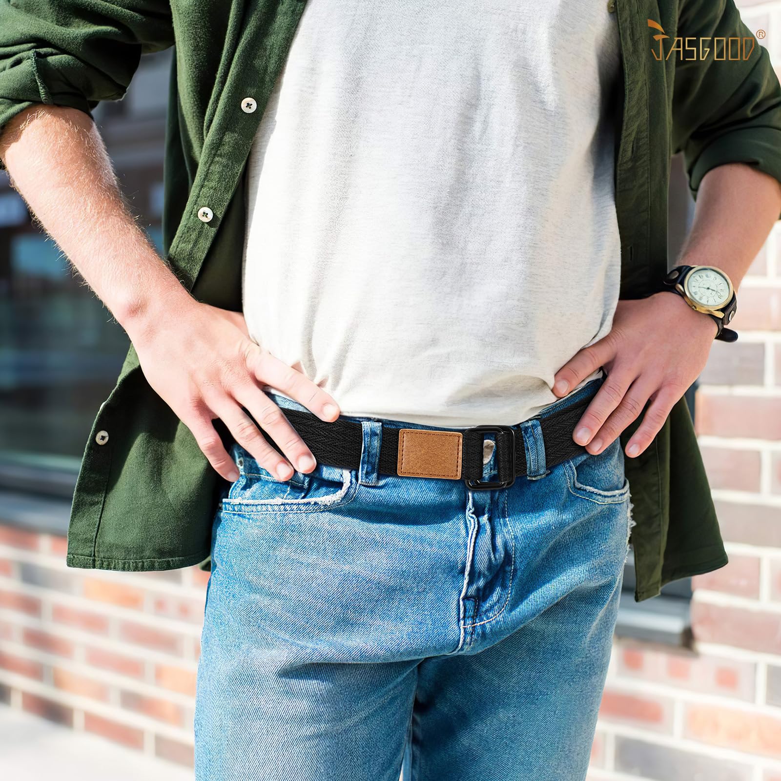 Plus Size Unisex Canvas Belt for Jeans
