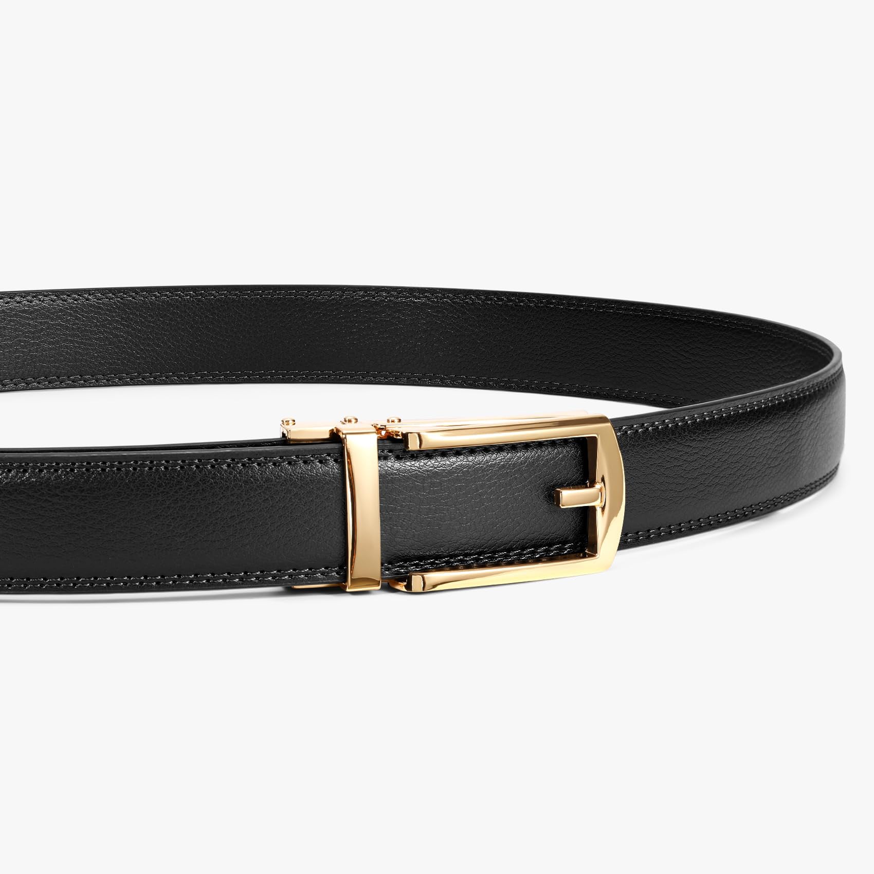 Ratchet Belt With Automatic Buckle Fits Waist Up to 52"
