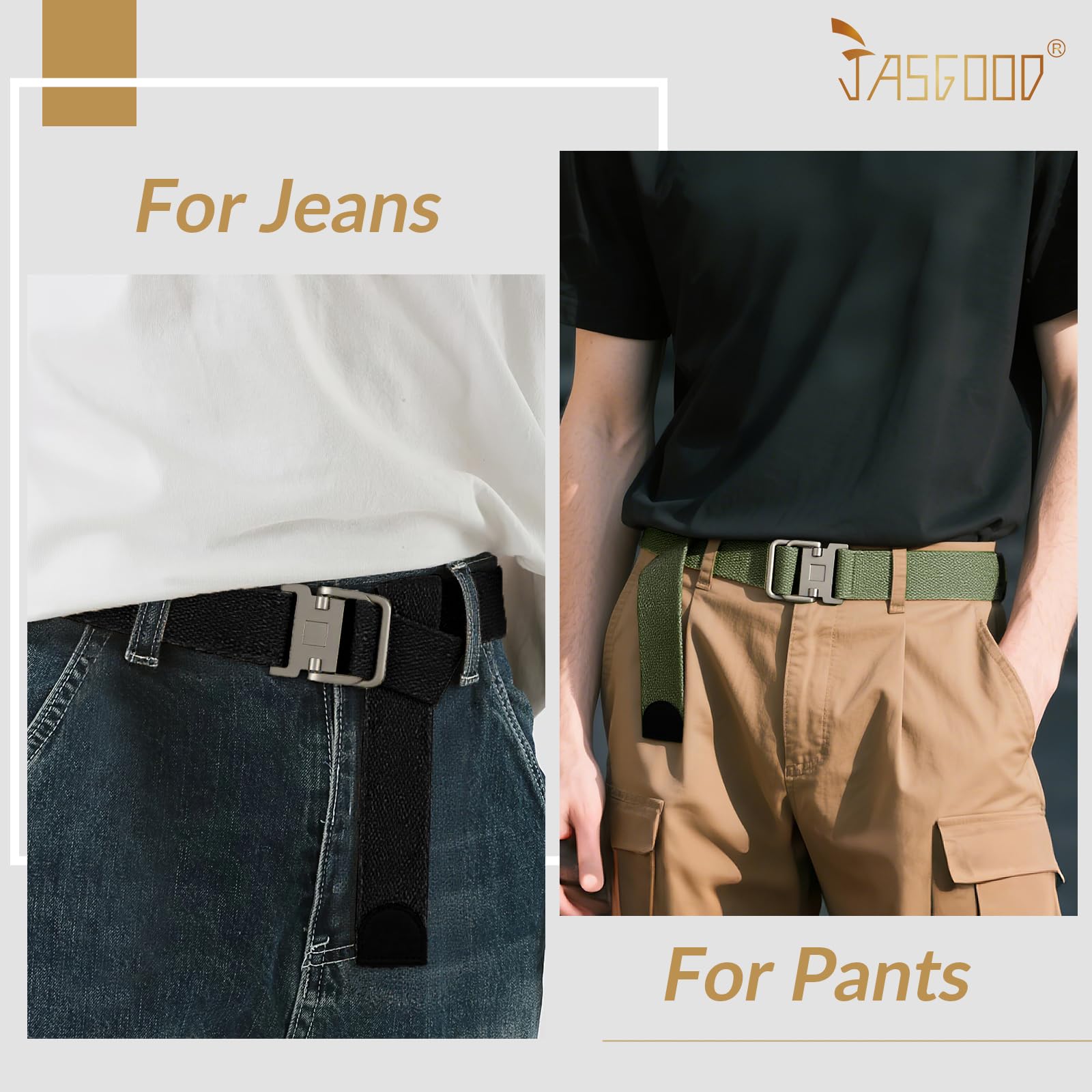 Unisex Casual Fabric Canvas Belt for Jeans