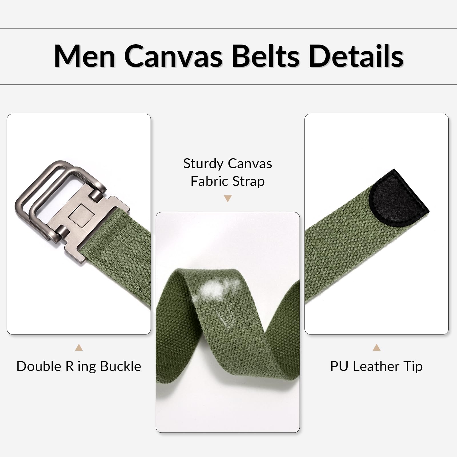 Unisex Casual Fabric Canvas Belt for Jeans