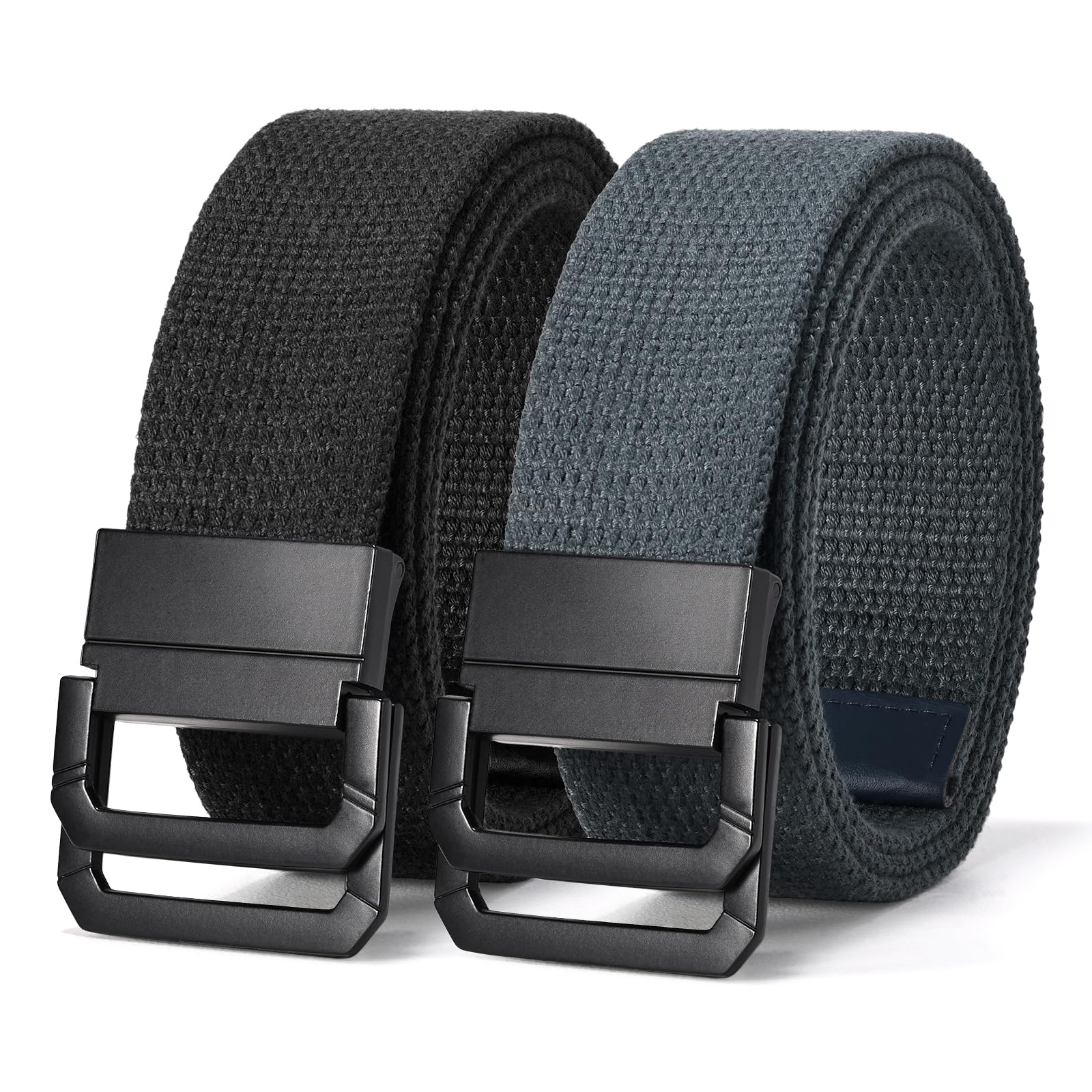 Canvas Belt with Double Squre Buckle