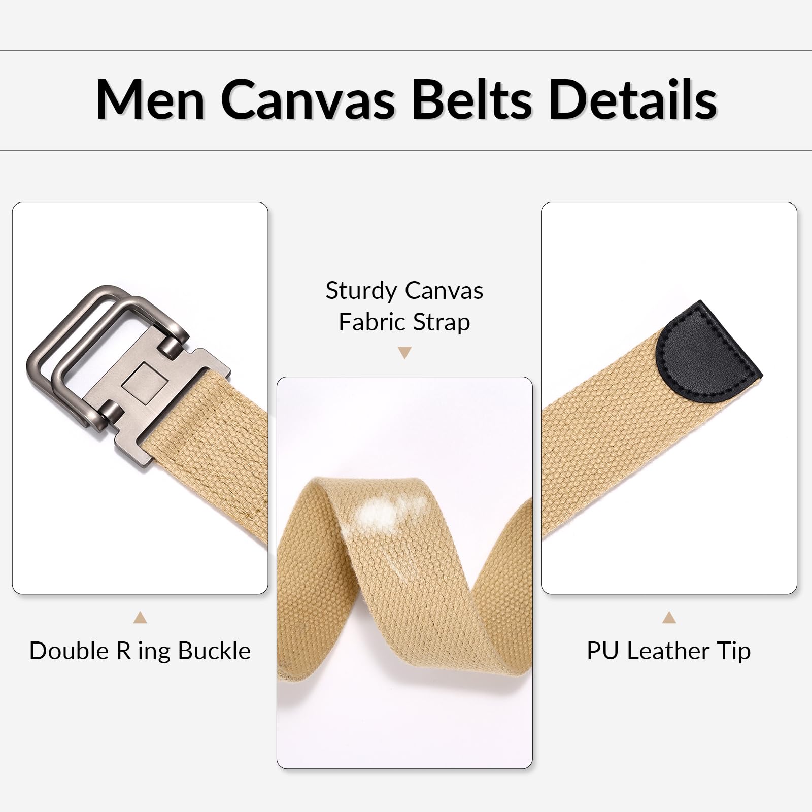 Unisex Casual Fabric Canvas Belt for Jeans