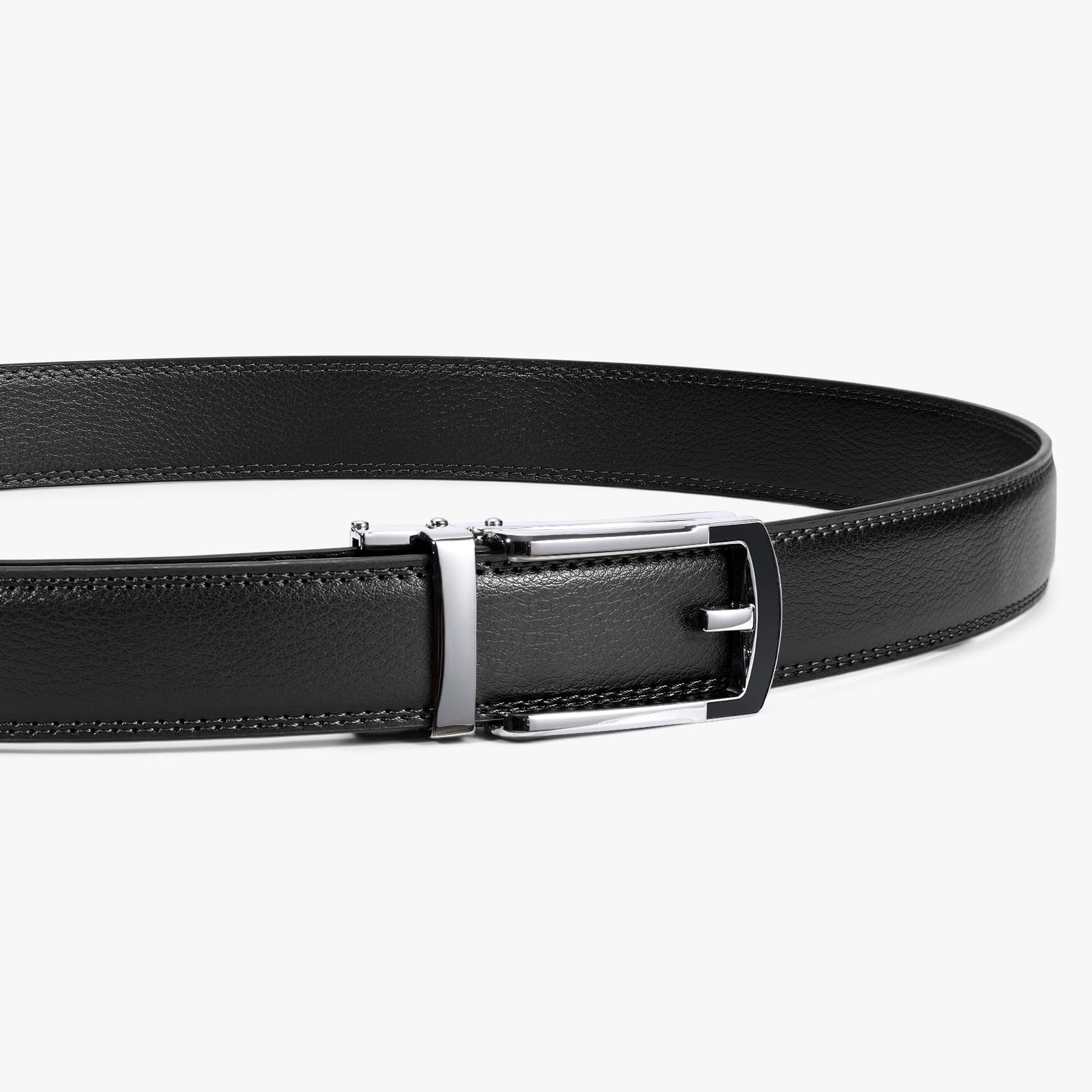 Ratchet Belt With Automatic Buckle Fits Waist Up to 52"