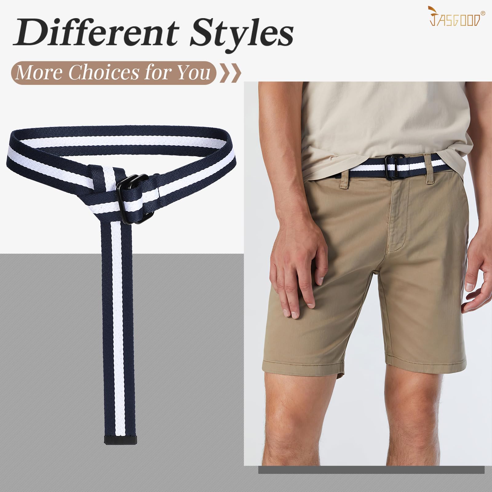 Plus Size Unisex Canvas Belt for Jeans