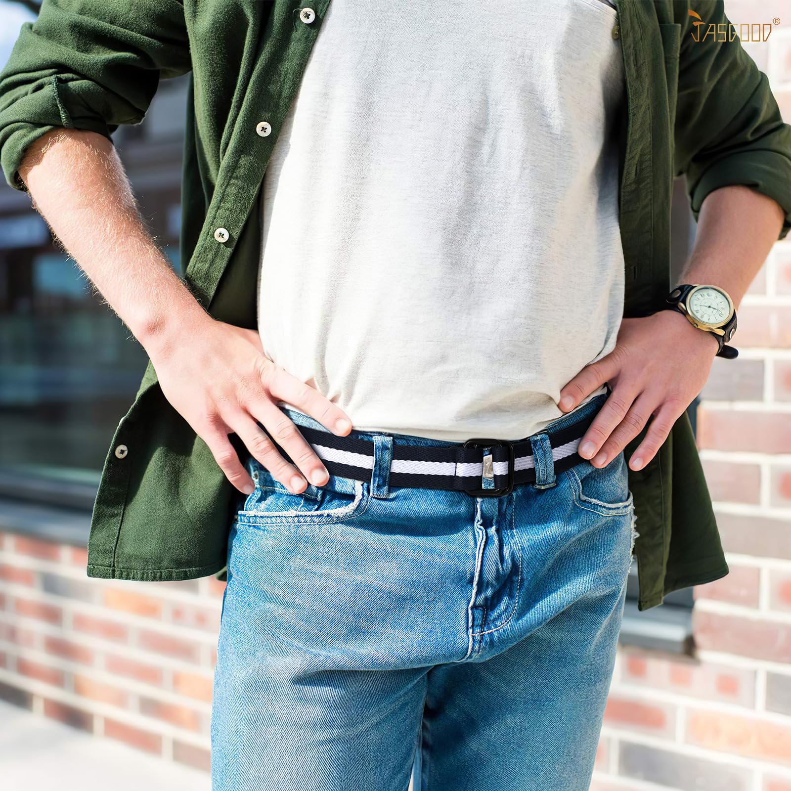 Plus Size Unisex Canvas Belt for Jeans