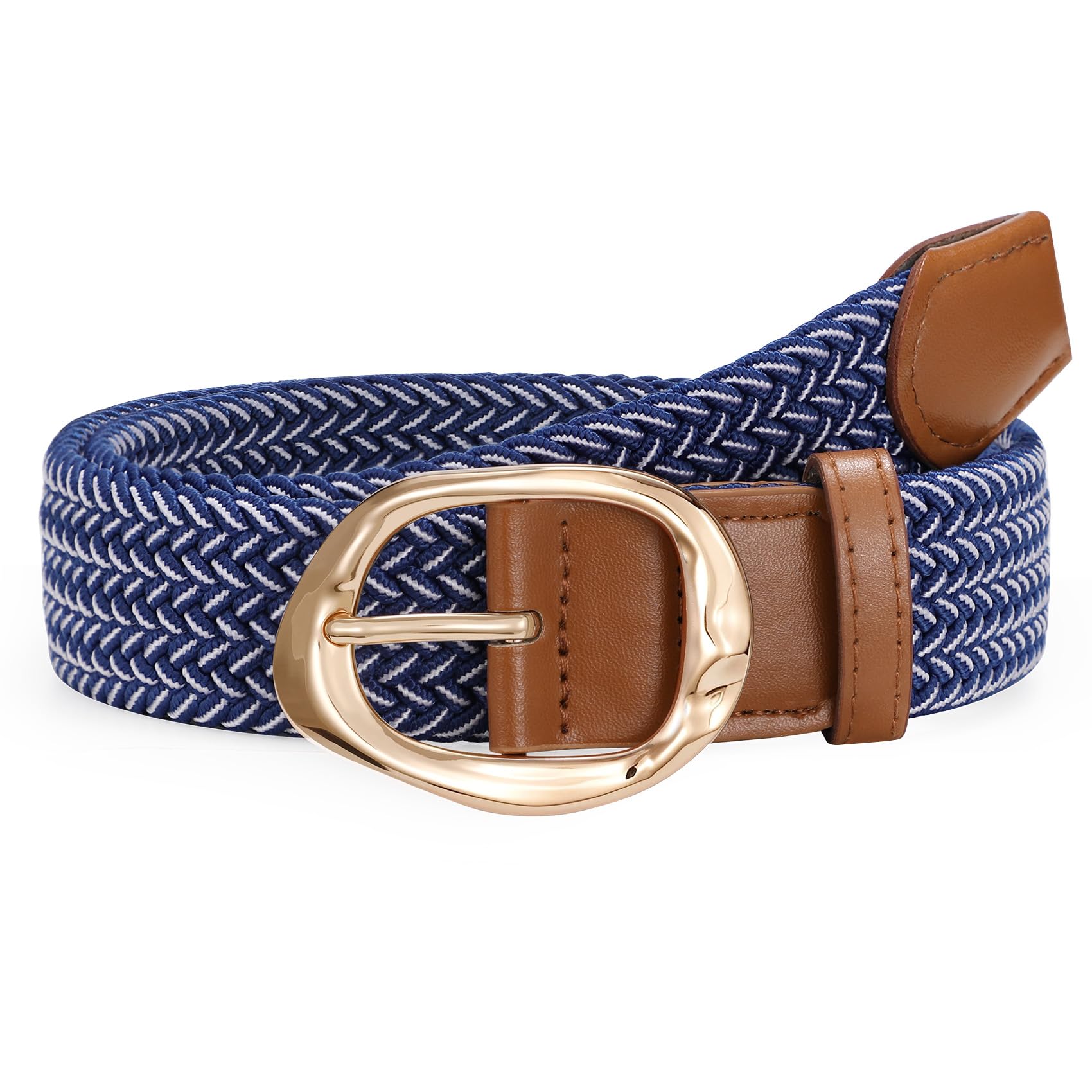 Women Braided Elastic Belt For Golf