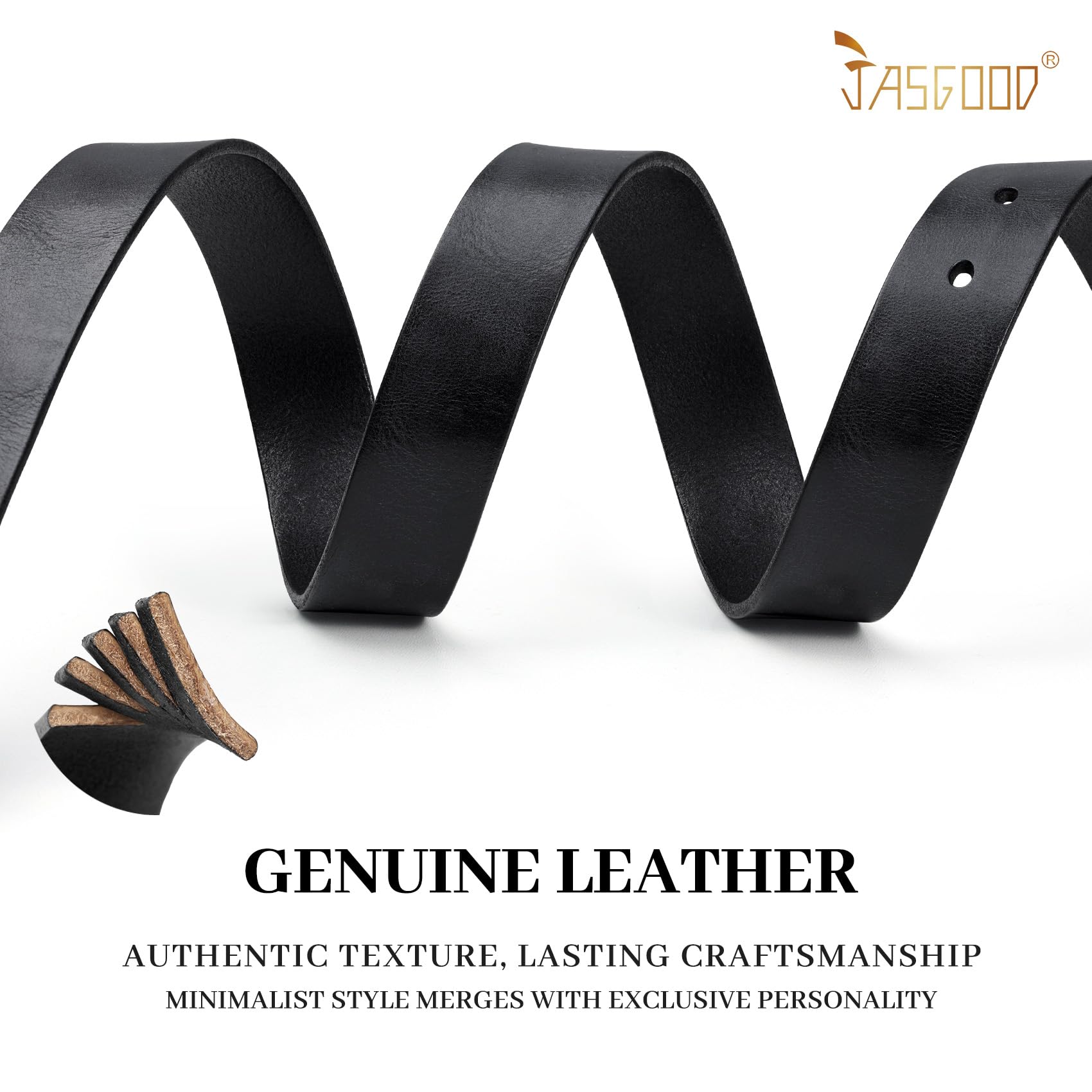 Vintage Metal Buckle Genuine Leather Belt
