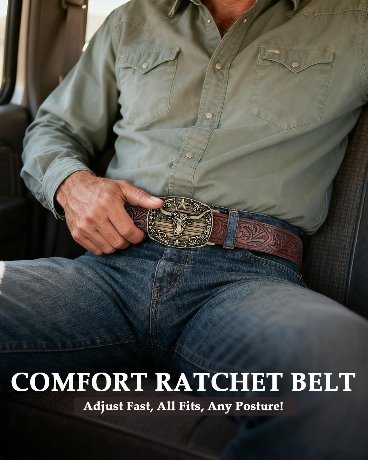 Cowgirl Sliding Ratchet Belt - JASGOOD OFFICIAL