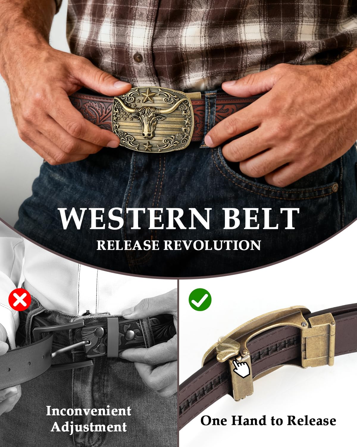 Cowgirl Sliding Ratchet Belt - JASGOOD OFFICIAL