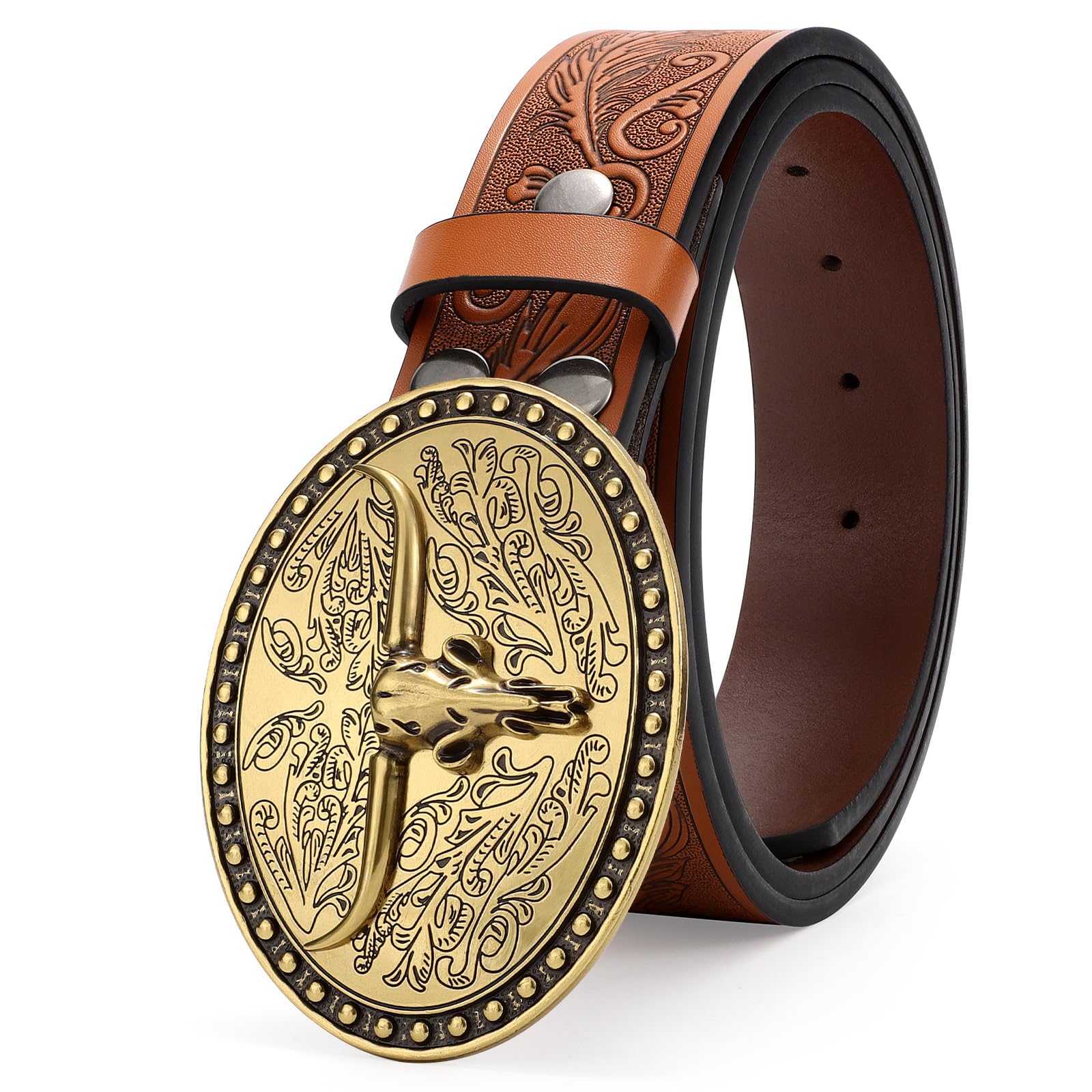 Cowgirl Cowboy Genuine Leather Belt 1.5" - JASGOOD OFFICIAL