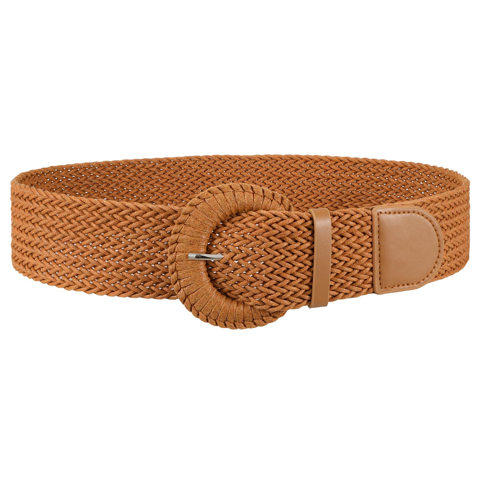 Wide Braided Boho Rattan Belt