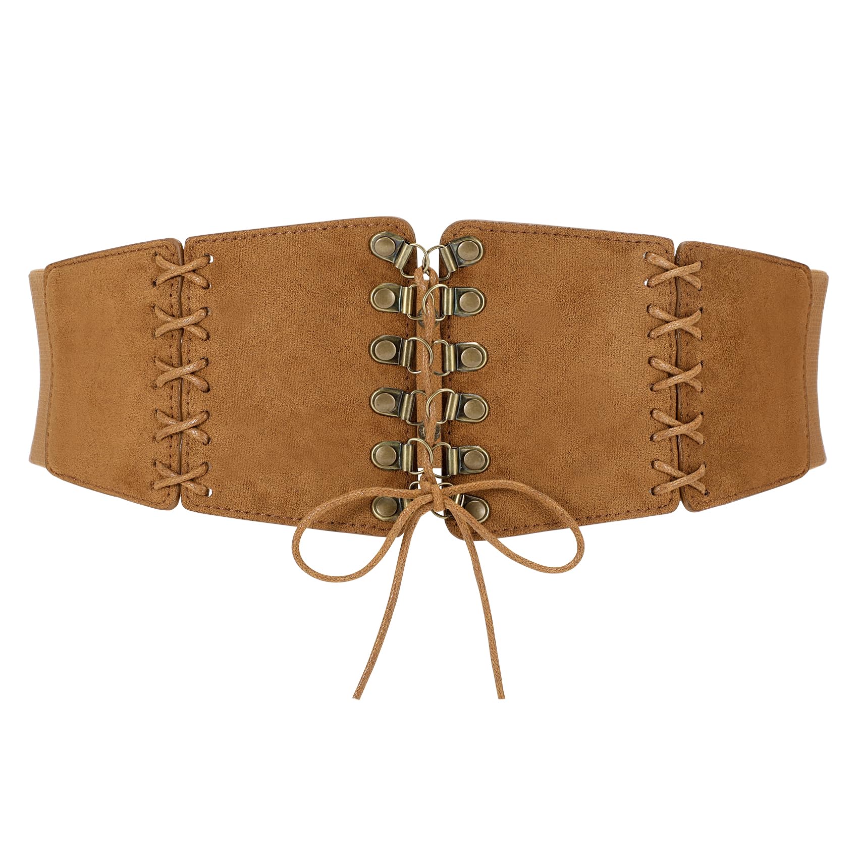 Elastic Lace-up Waspie Corset for Halloween Costume