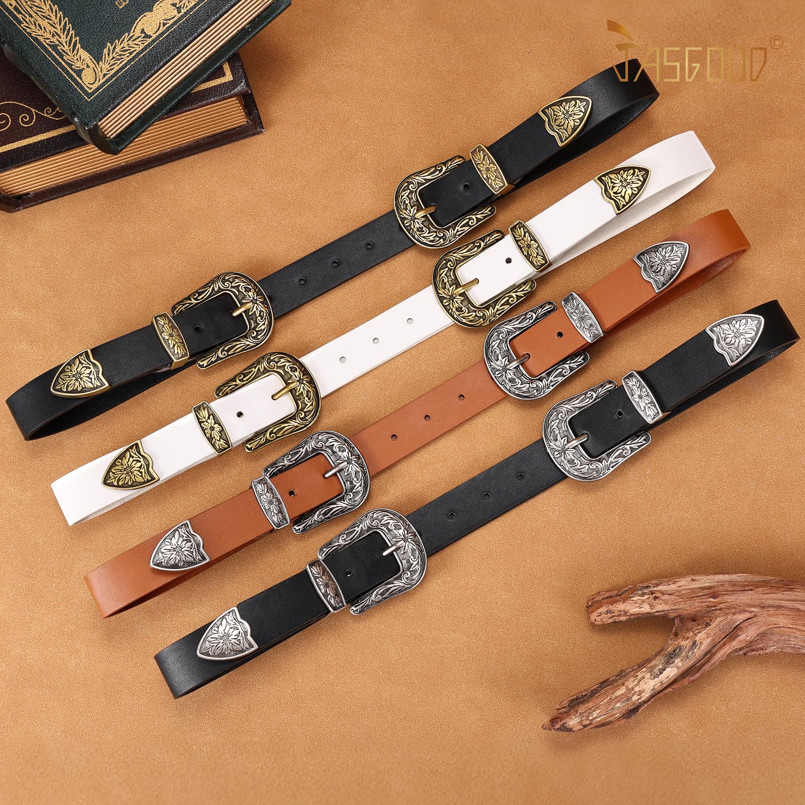 Double Buckle Western Belts - JASGOOD OFFICIAL
