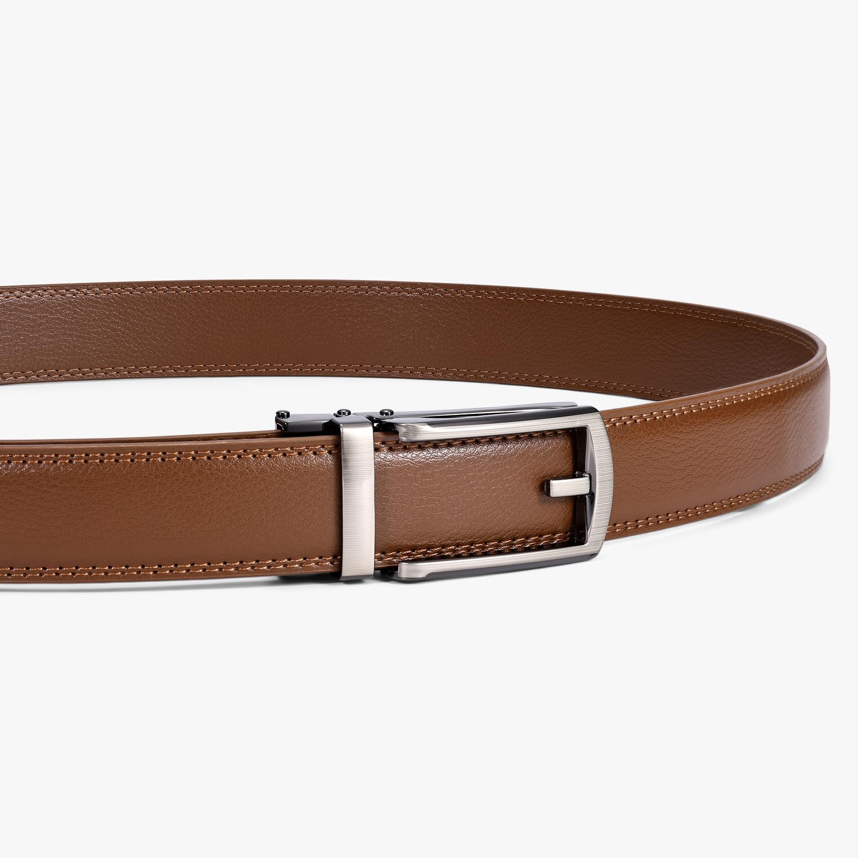 Ratchet Belt With Automatic Buckle Fits Waist Up to 52"