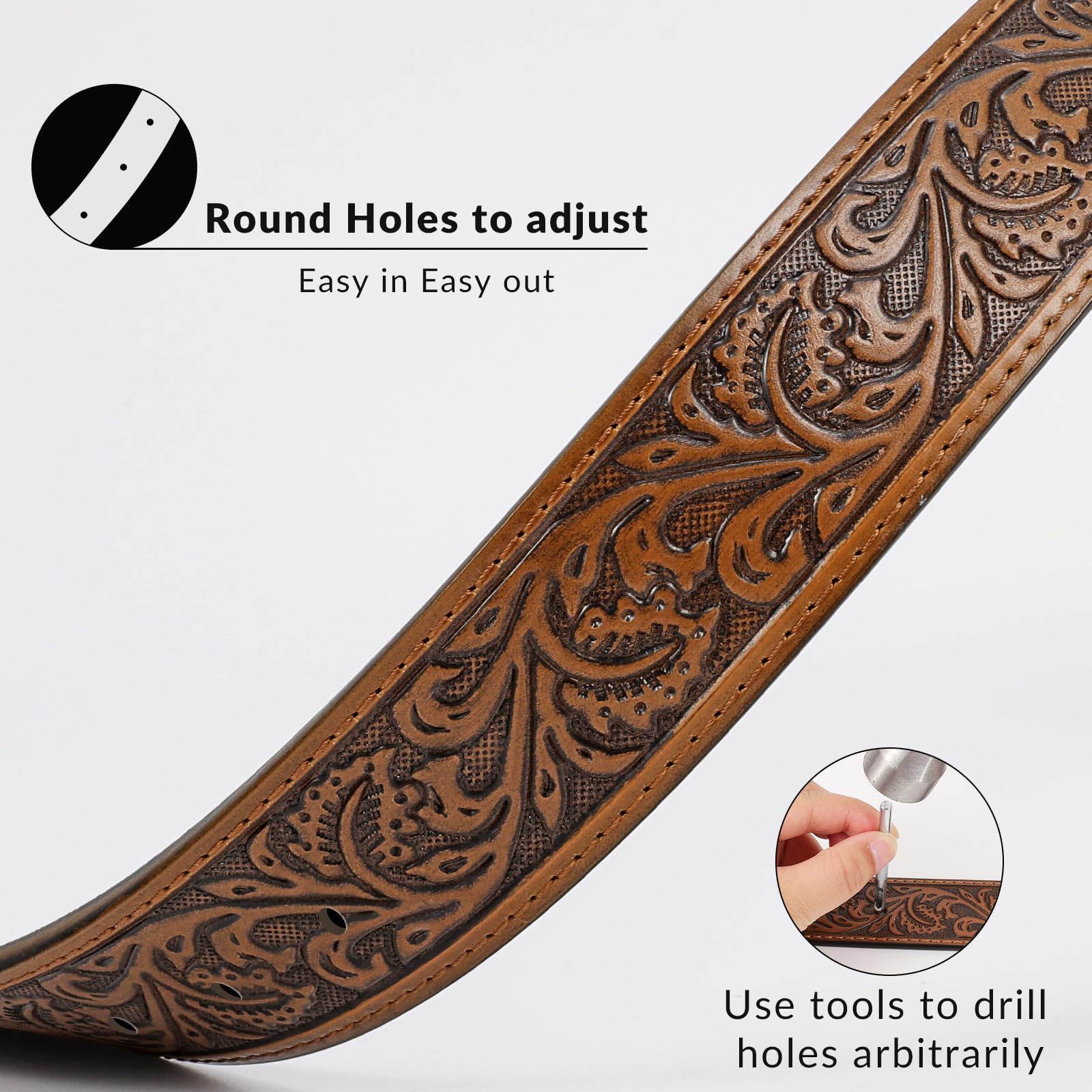 Western Belt Strap Without Buckle - JASGOOD OFFICIAL