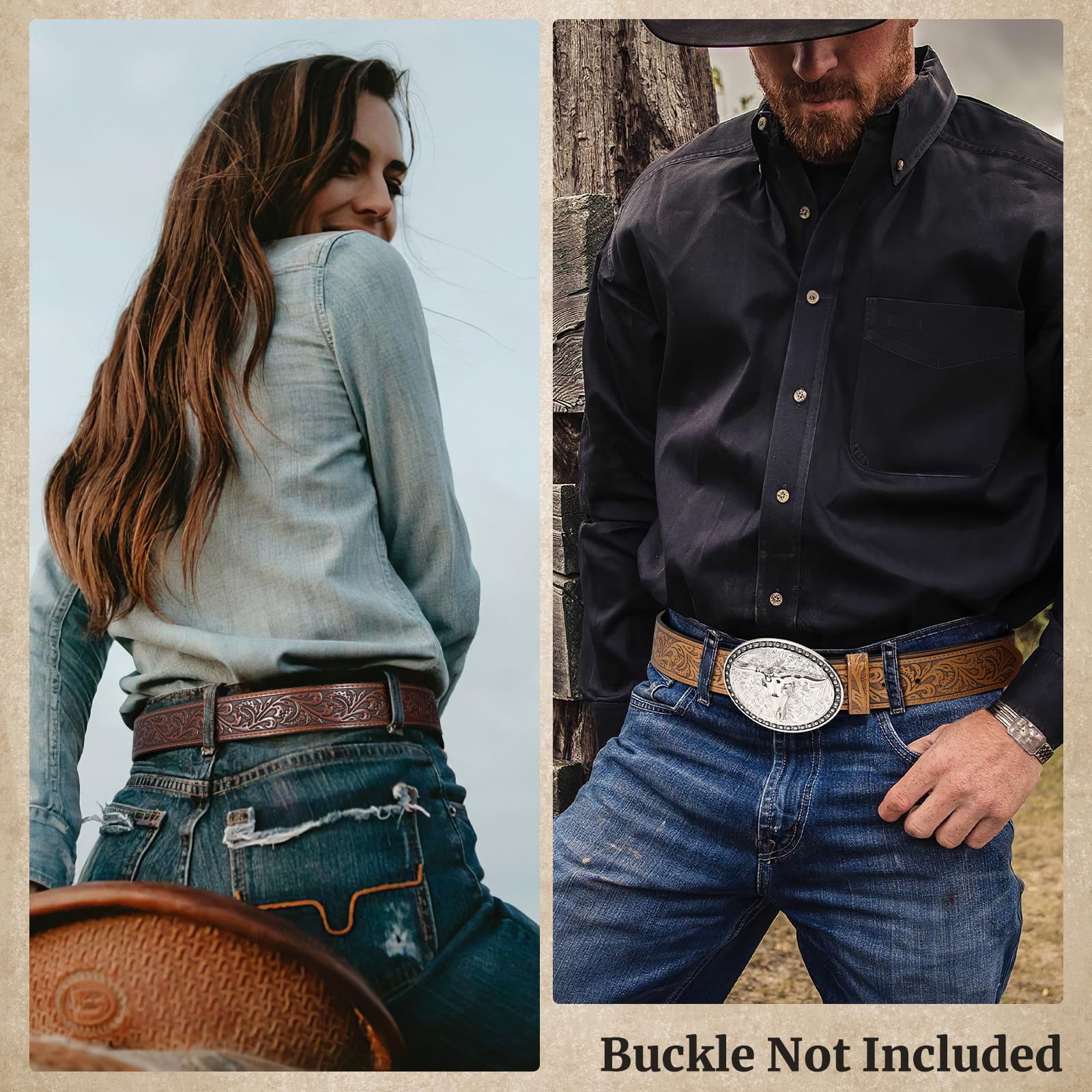 Western Belt Strap Without Buckle - JASGOOD OFFICIAL