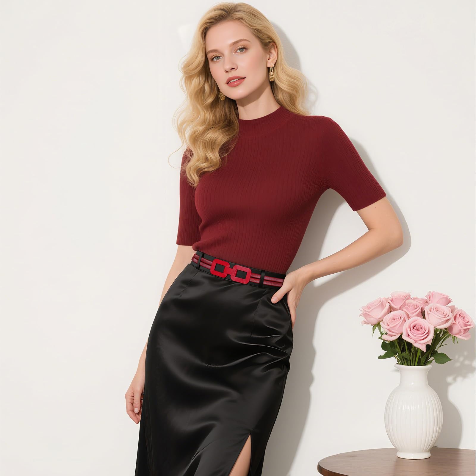 Elastic Metal Thin Waist Belt