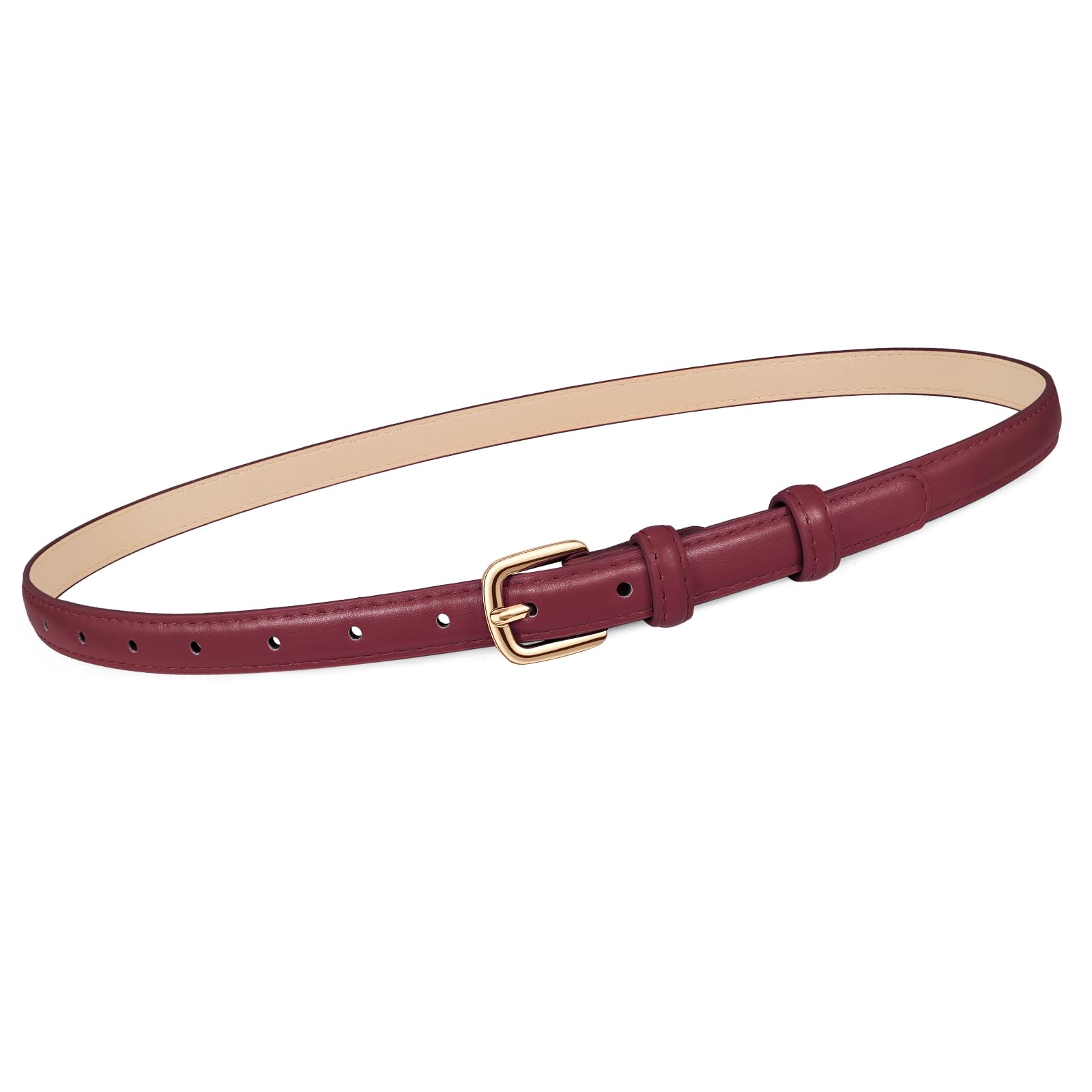 21 Colors Ladies Belt with Gold Buckle