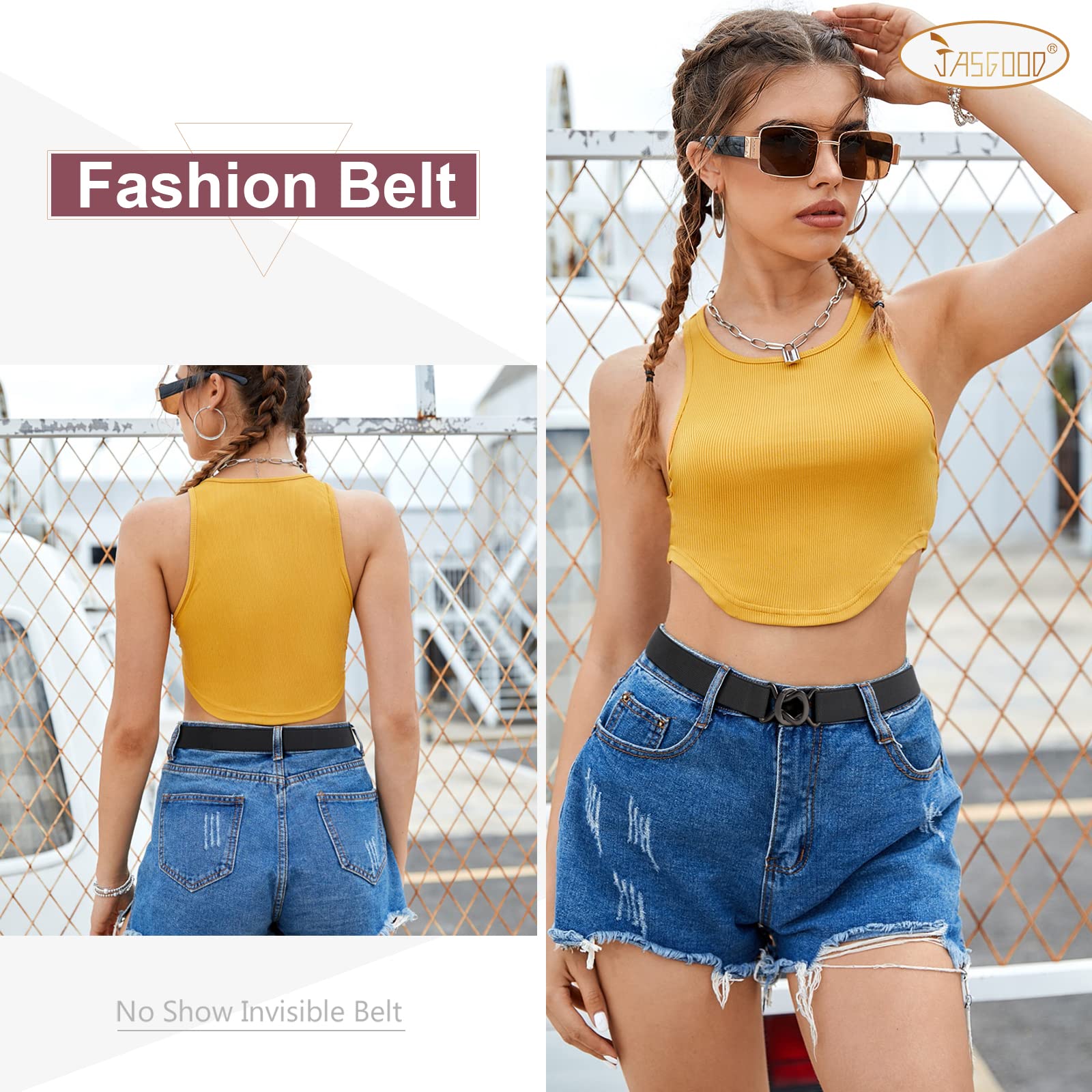 2-Pack No Show Stretch Web Belt