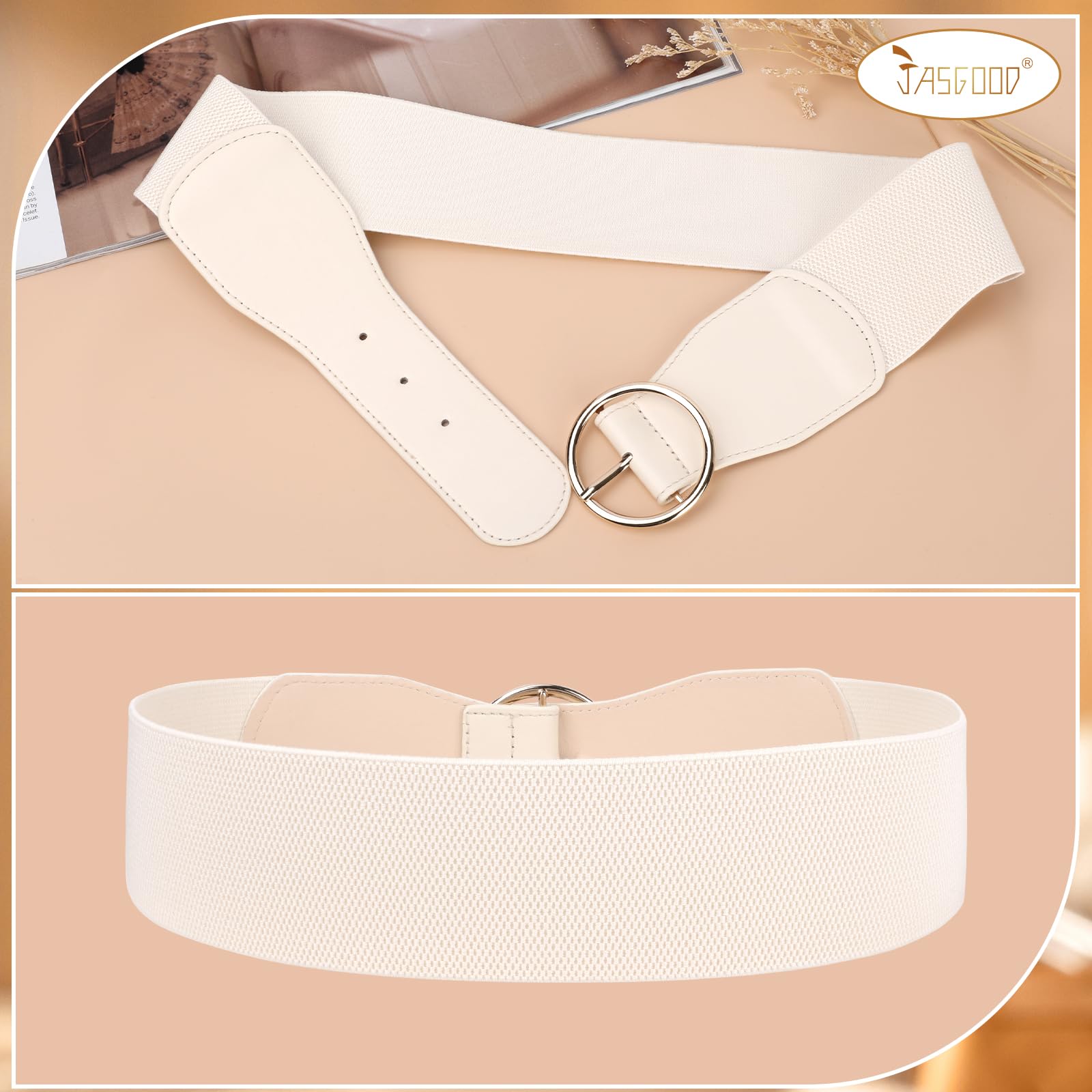 3-Pack Women Wide Elastic Waist Belt