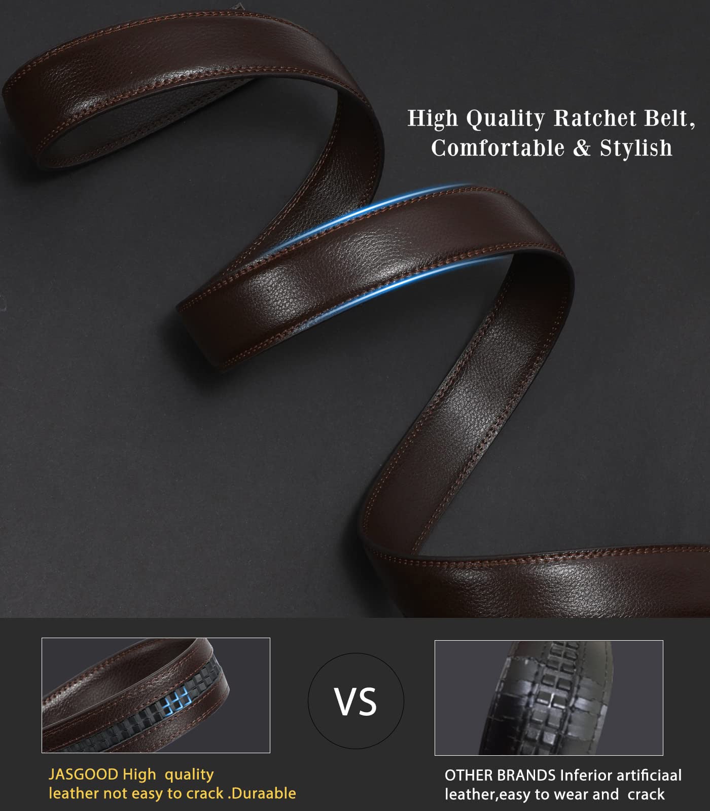 Leather Belt Strap 30mm/1.18" Replacement Without Buckle