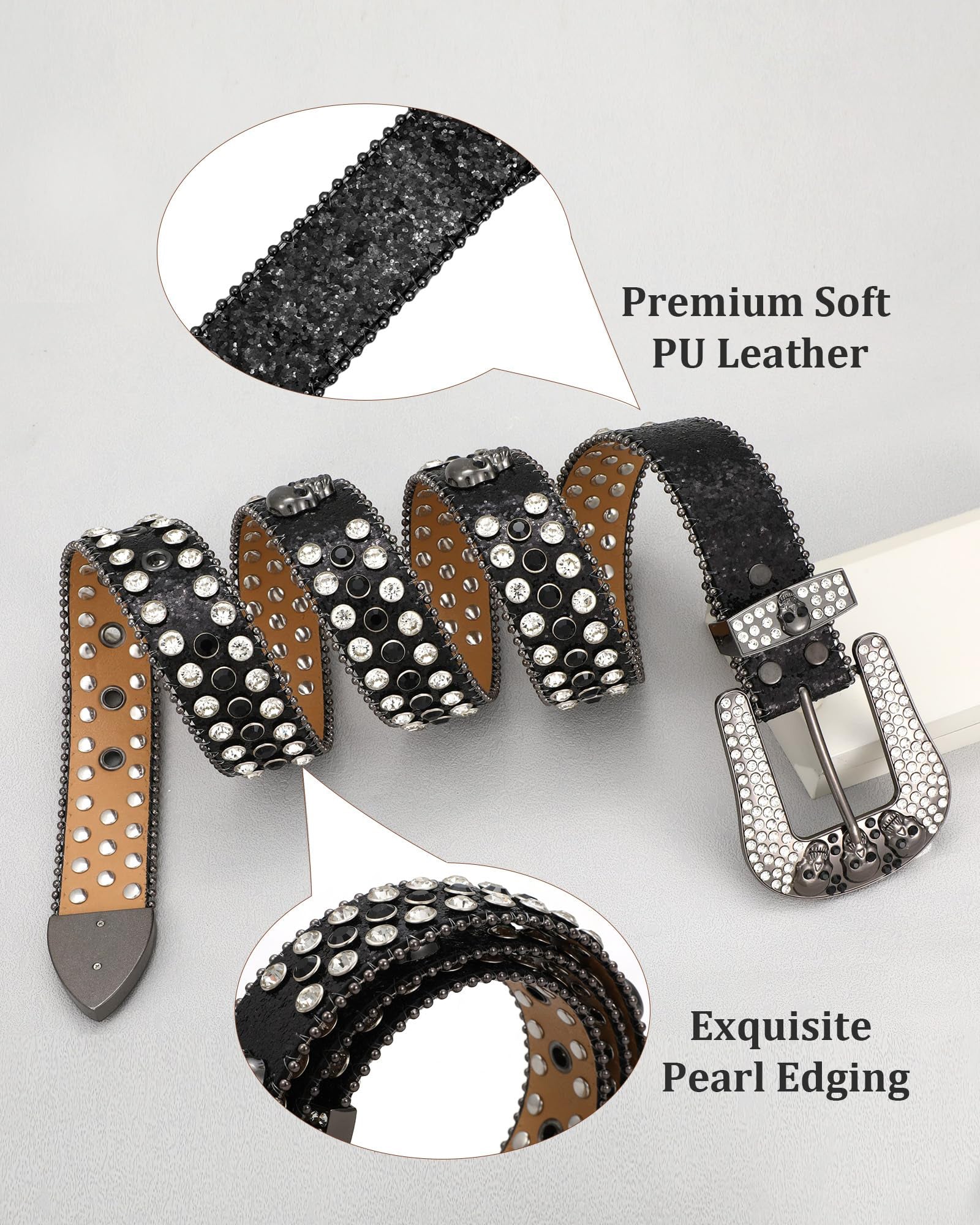 Skull Rhinestone Belt - JASGOOD OFFICIAL