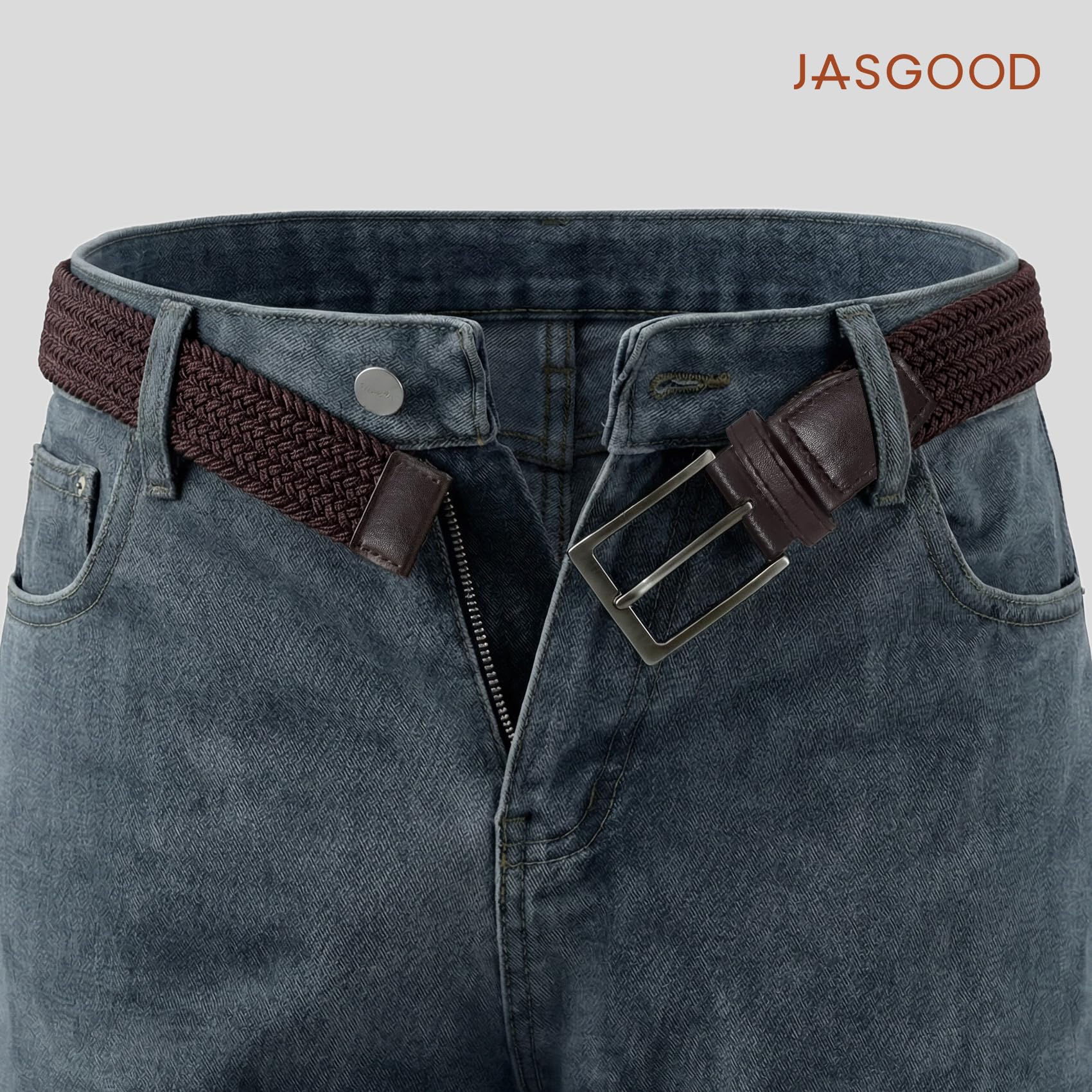 Braided Stretch Golf Belt for Men Women
