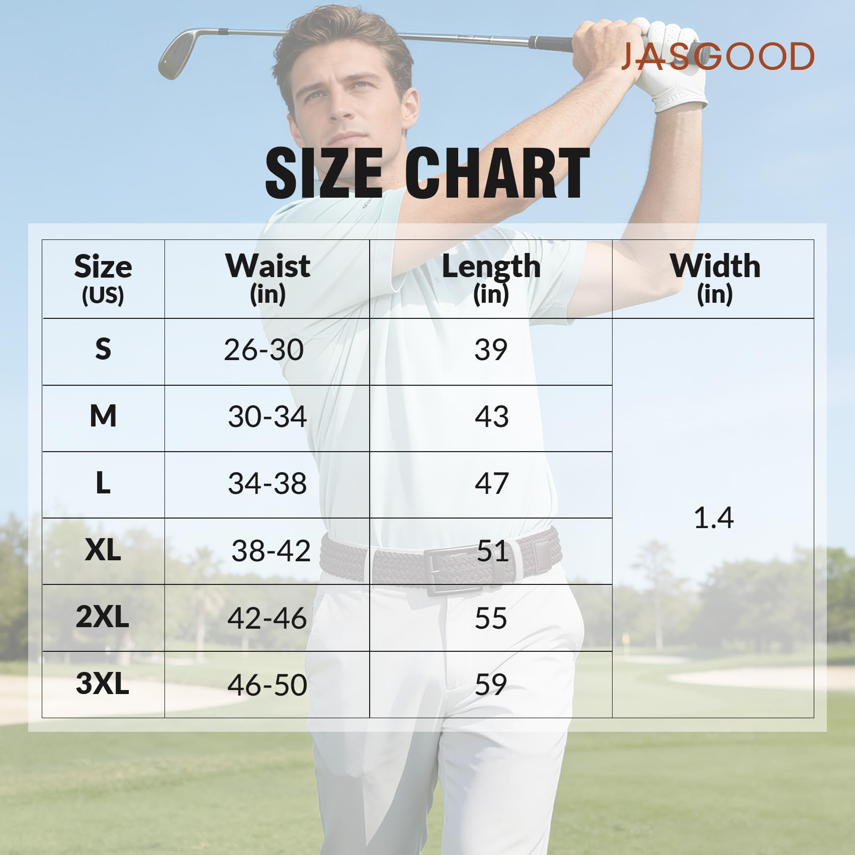 Braided Stretch Golf Belt for Men Women