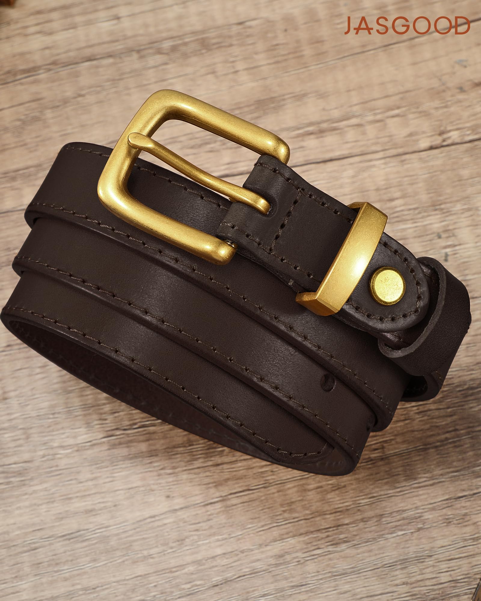 Vintage Full Grain Thin Leather Belt For Women