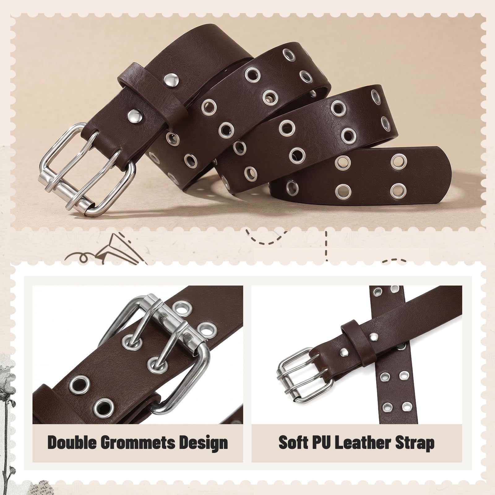 Boys Girls Fashion Leather Waist Belt