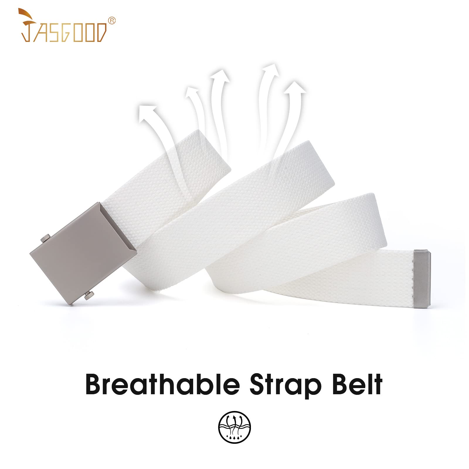 2 Pack Canvas Web Belt with Metal Buckle