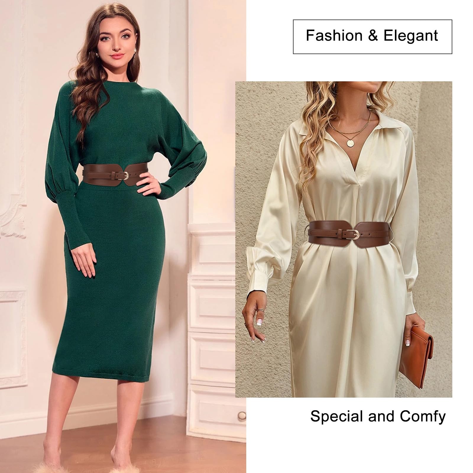 Gold Buckle Stretchy Outfit Belt - JASGOOD OFFICIAL